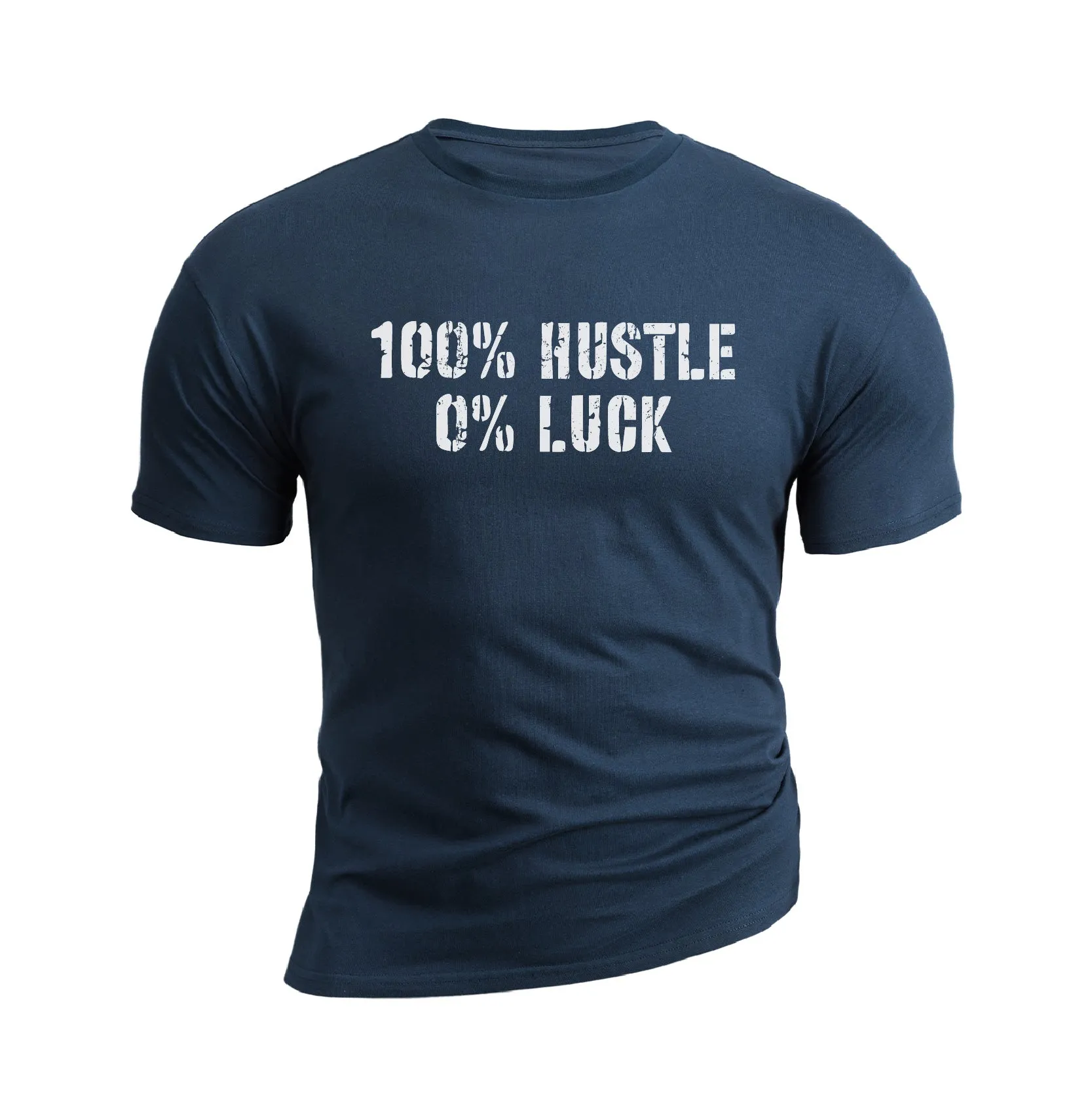 100% HUSTLE 0% LUCK GRAPHIC TEE