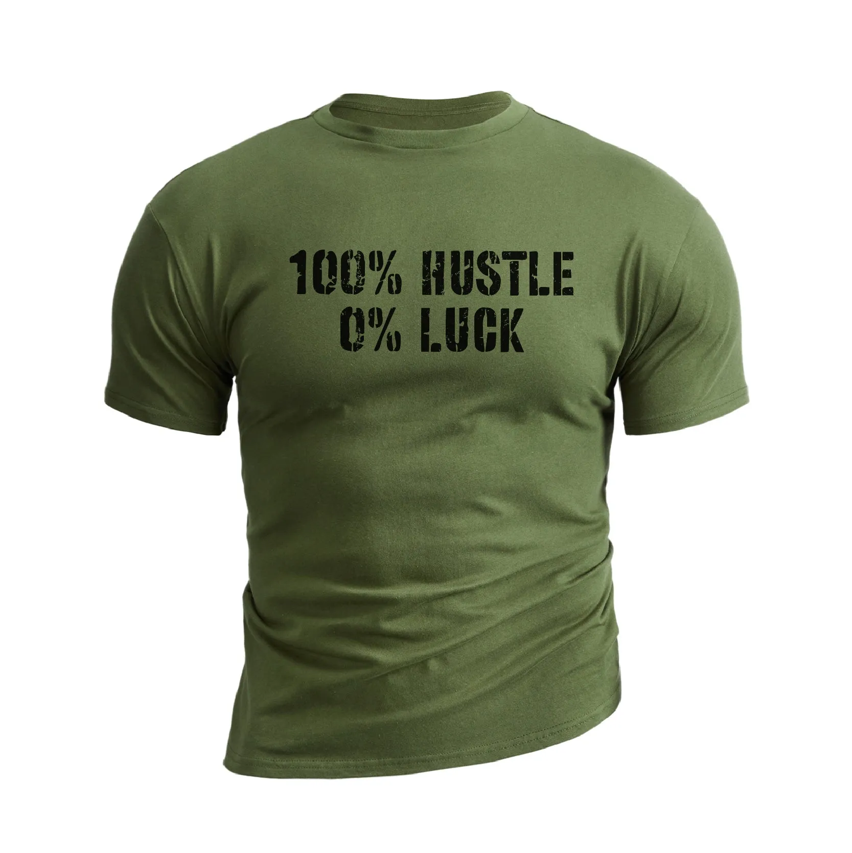 100% HUSTLE 0% LUCK GRAPHIC TEE