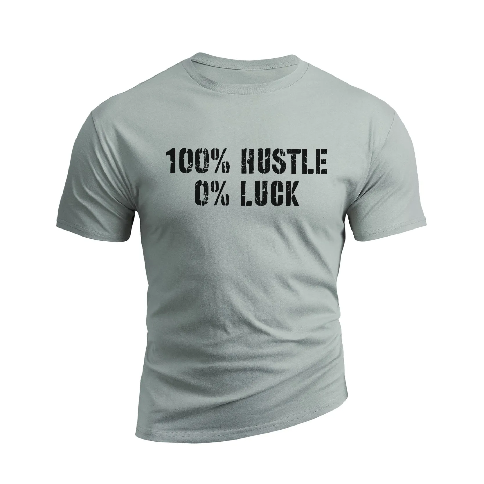 100% HUSTLE 0% LUCK GRAPHIC TEE