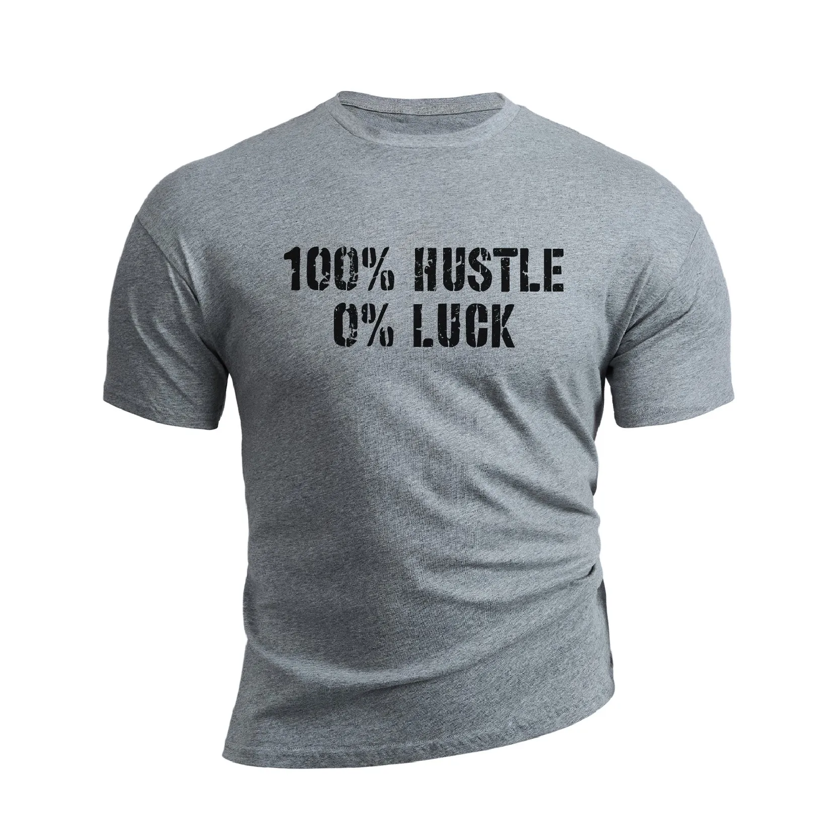 100% HUSTLE 0% LUCK GRAPHIC TEE