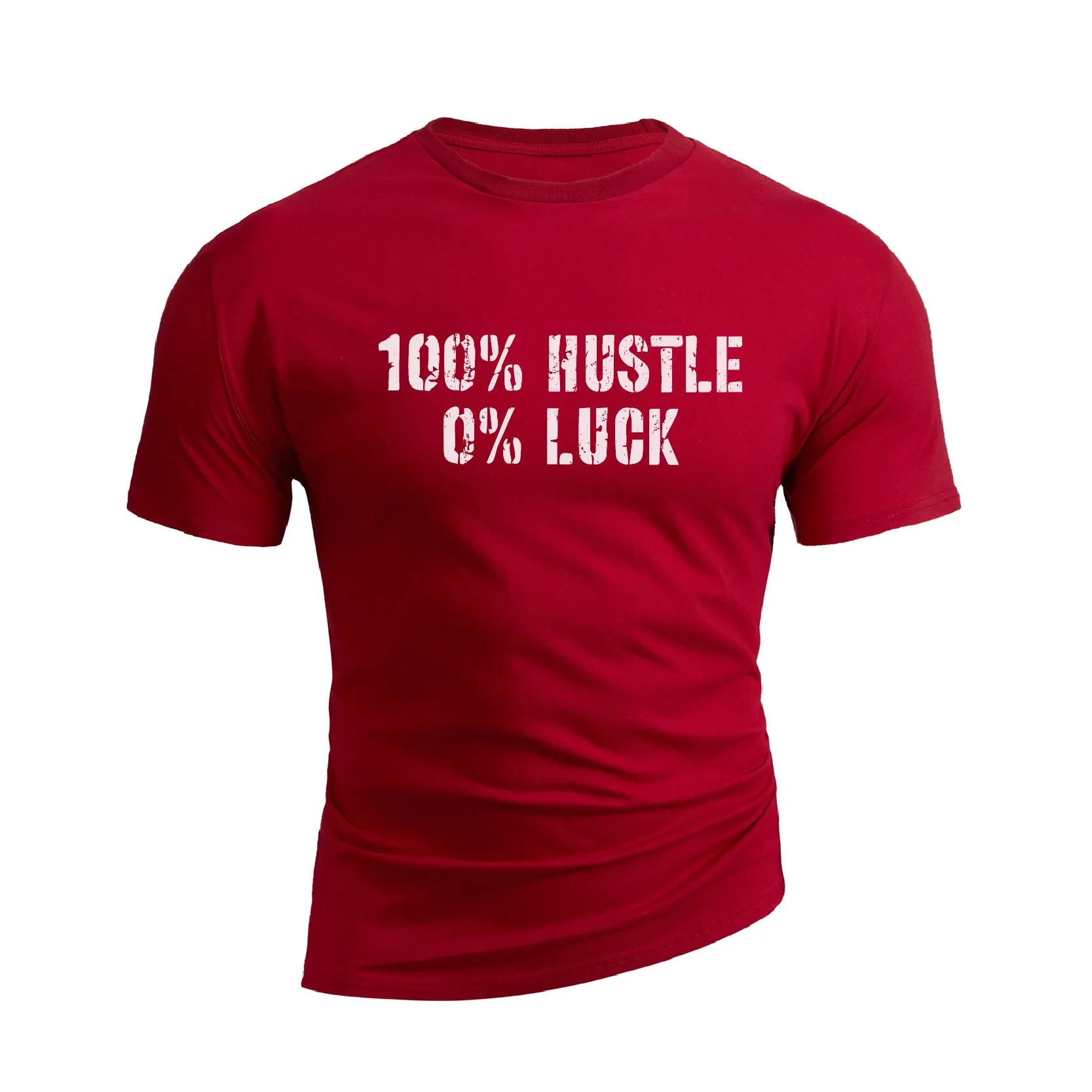 100% HUSTLE 0% LUCK GRAPHIC TEE