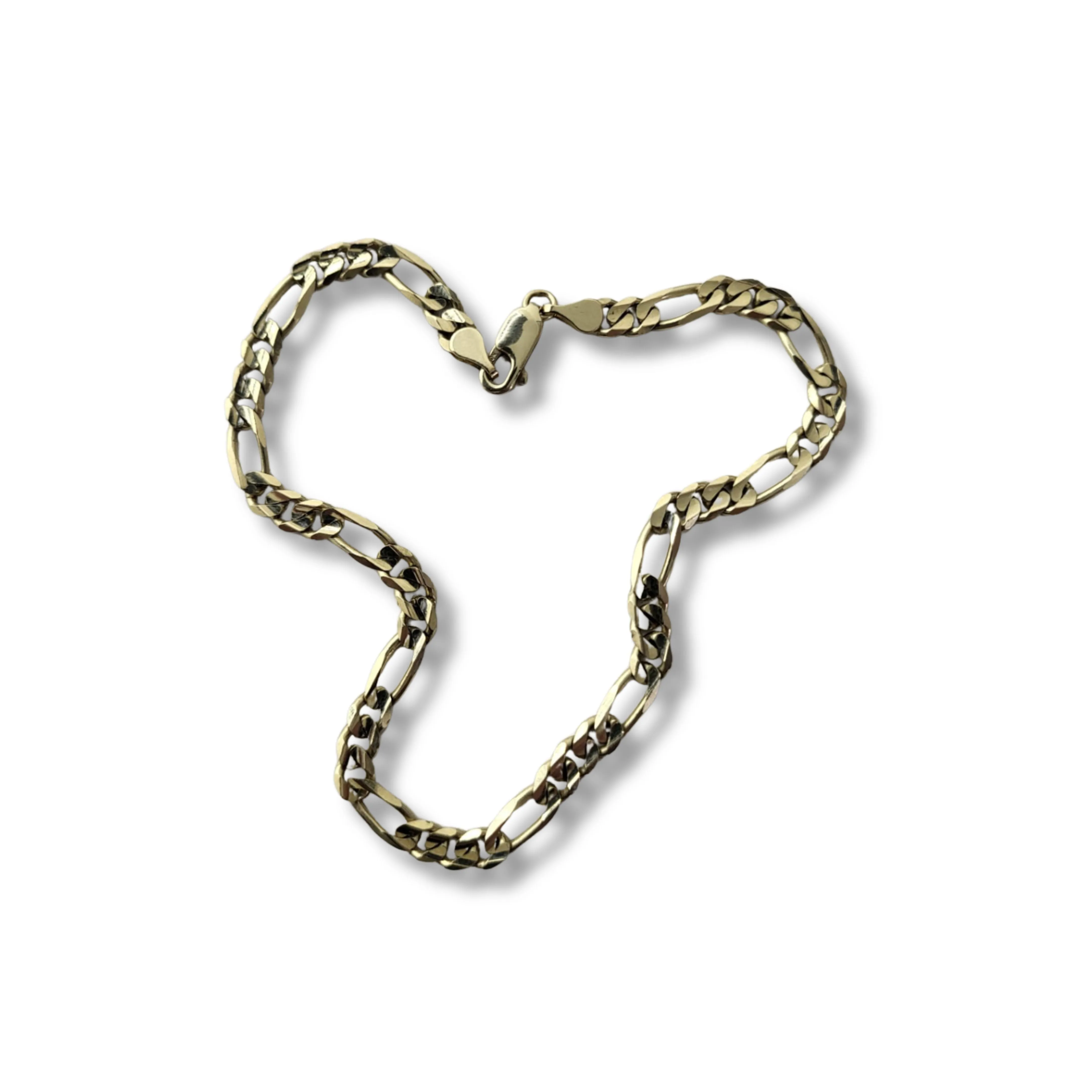 10K Yellow Gold Figaro Anklet