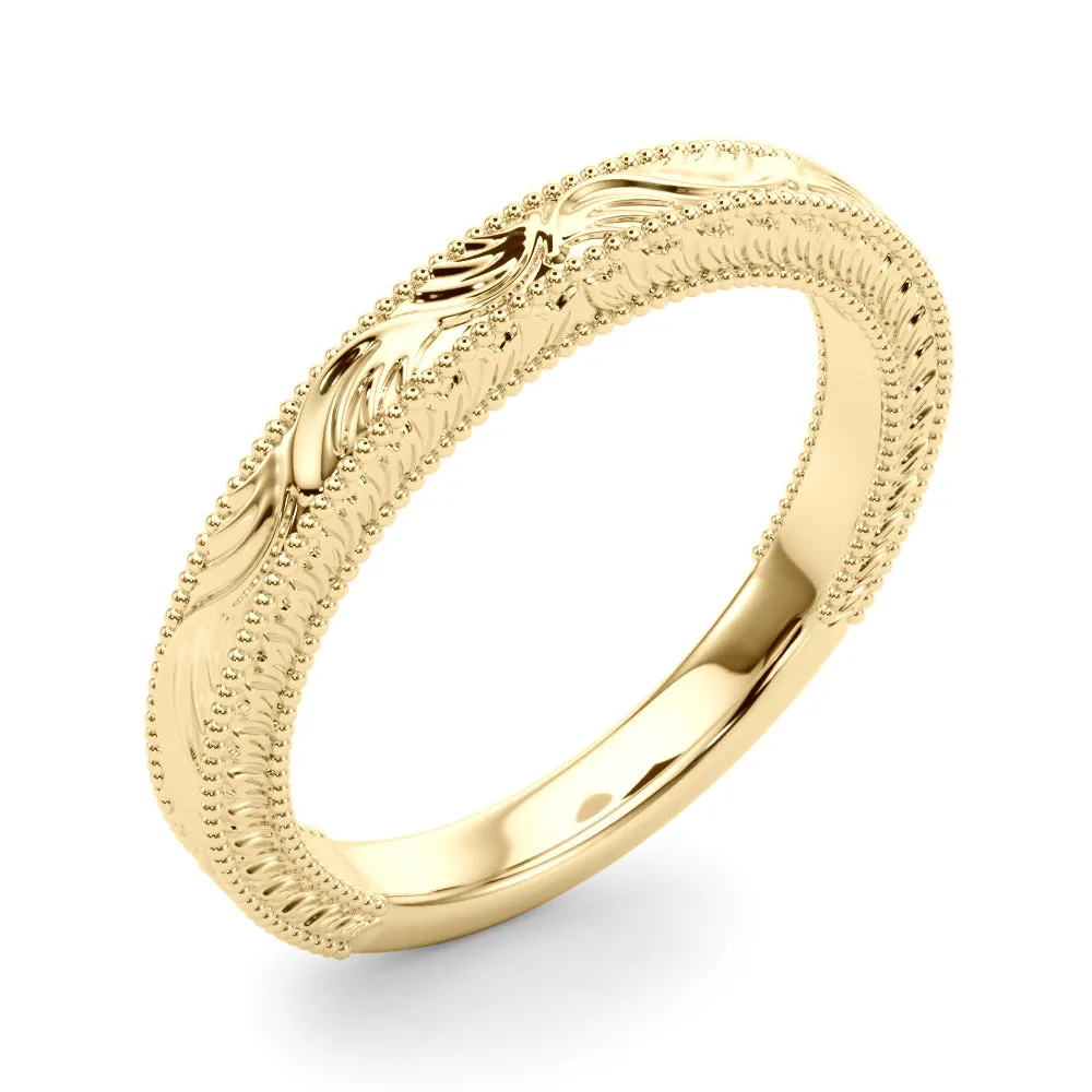 14K vintage Style Ladies Wedding Band / Mens Wedding Band