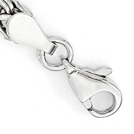 14k White Gold Polished Fancy Link Bracelet