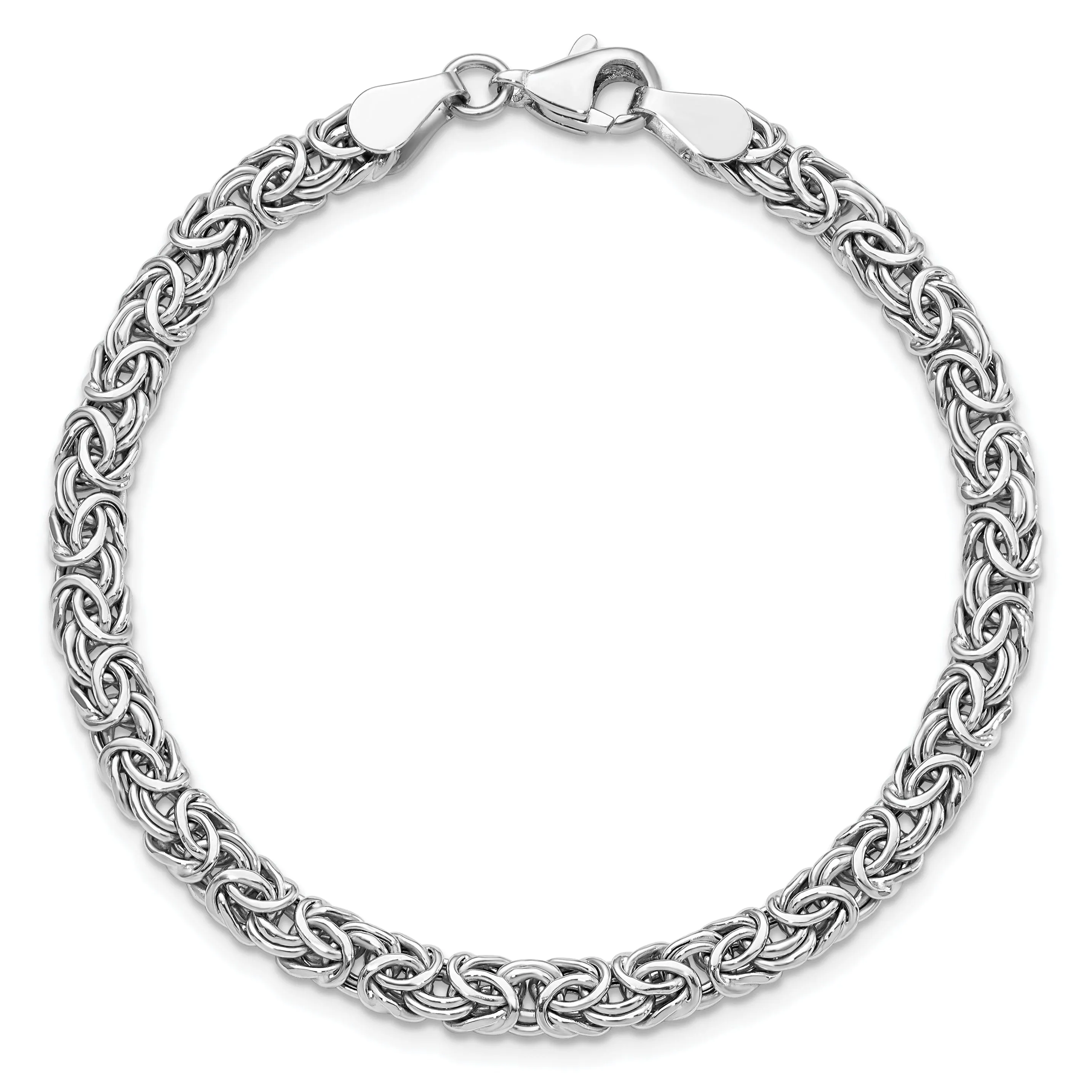 14k White Gold Polished Fancy Link Bracelet