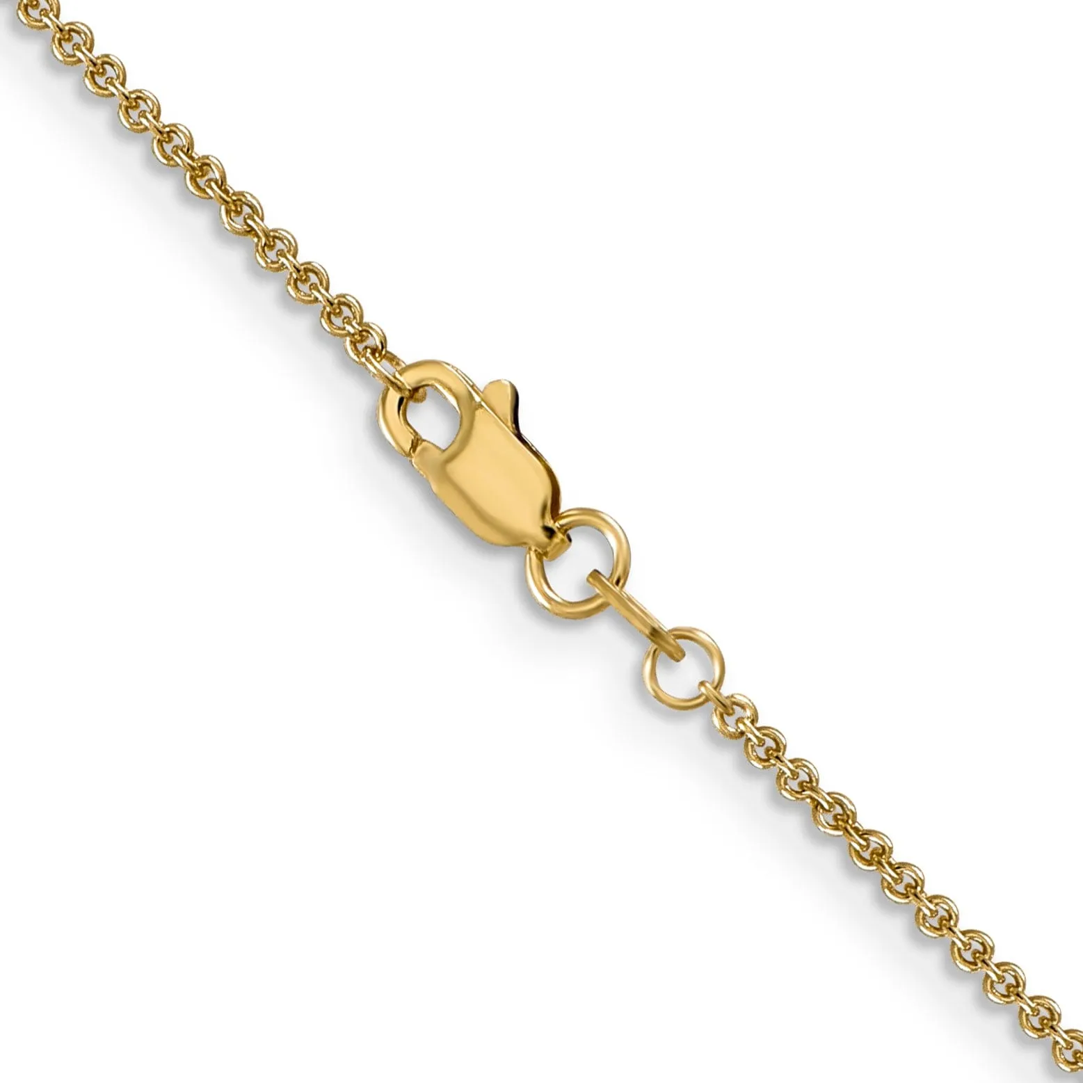 14k Yellow Gold 1.4 mm Round Cable Chain