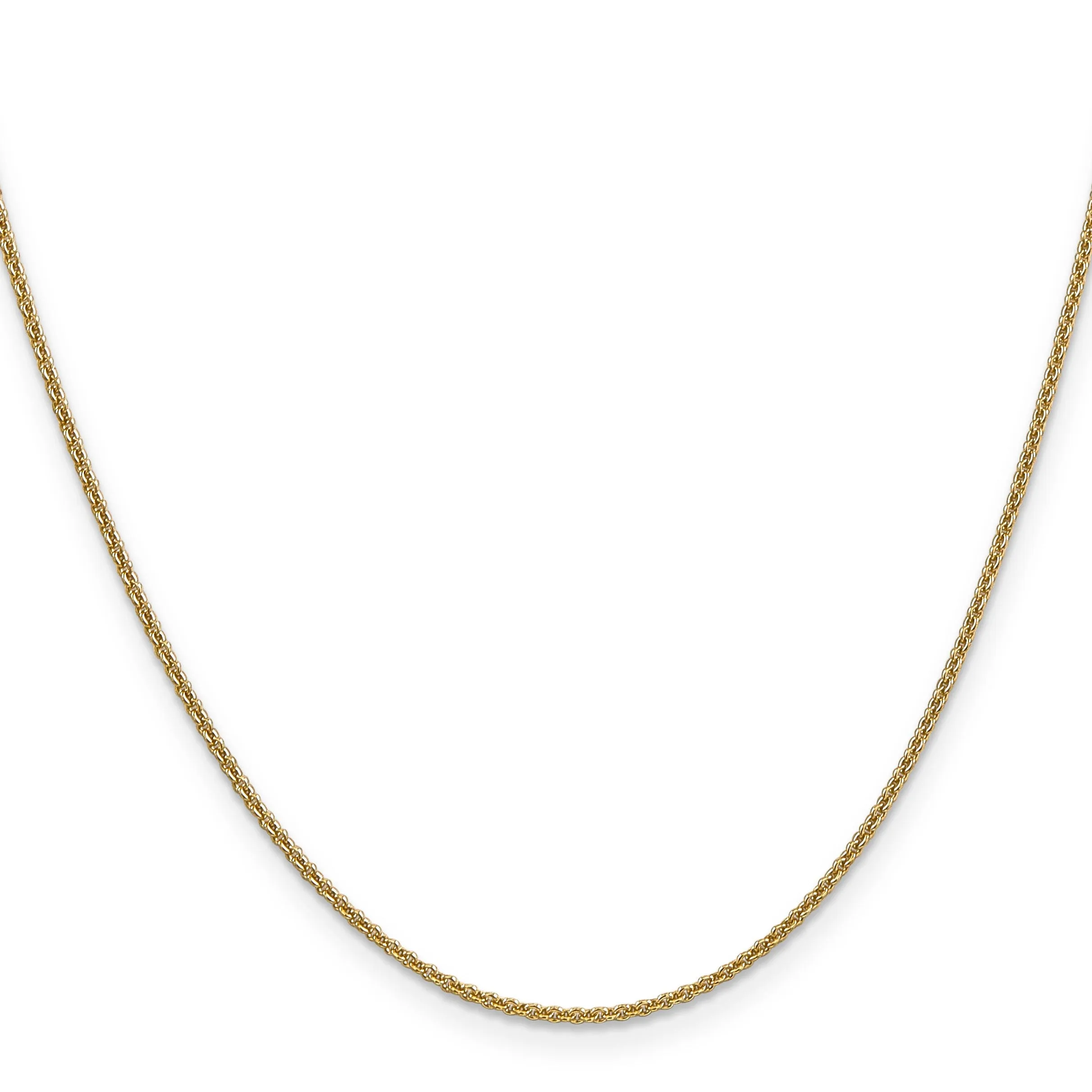 14k Yellow Gold 1.4 mm Round Cable Chain