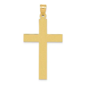 14k Yellow Gold Polished Cross Pendant