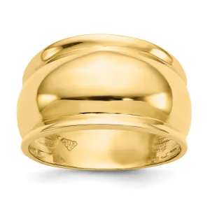 14k Yellow Gold Polished Dome Ring