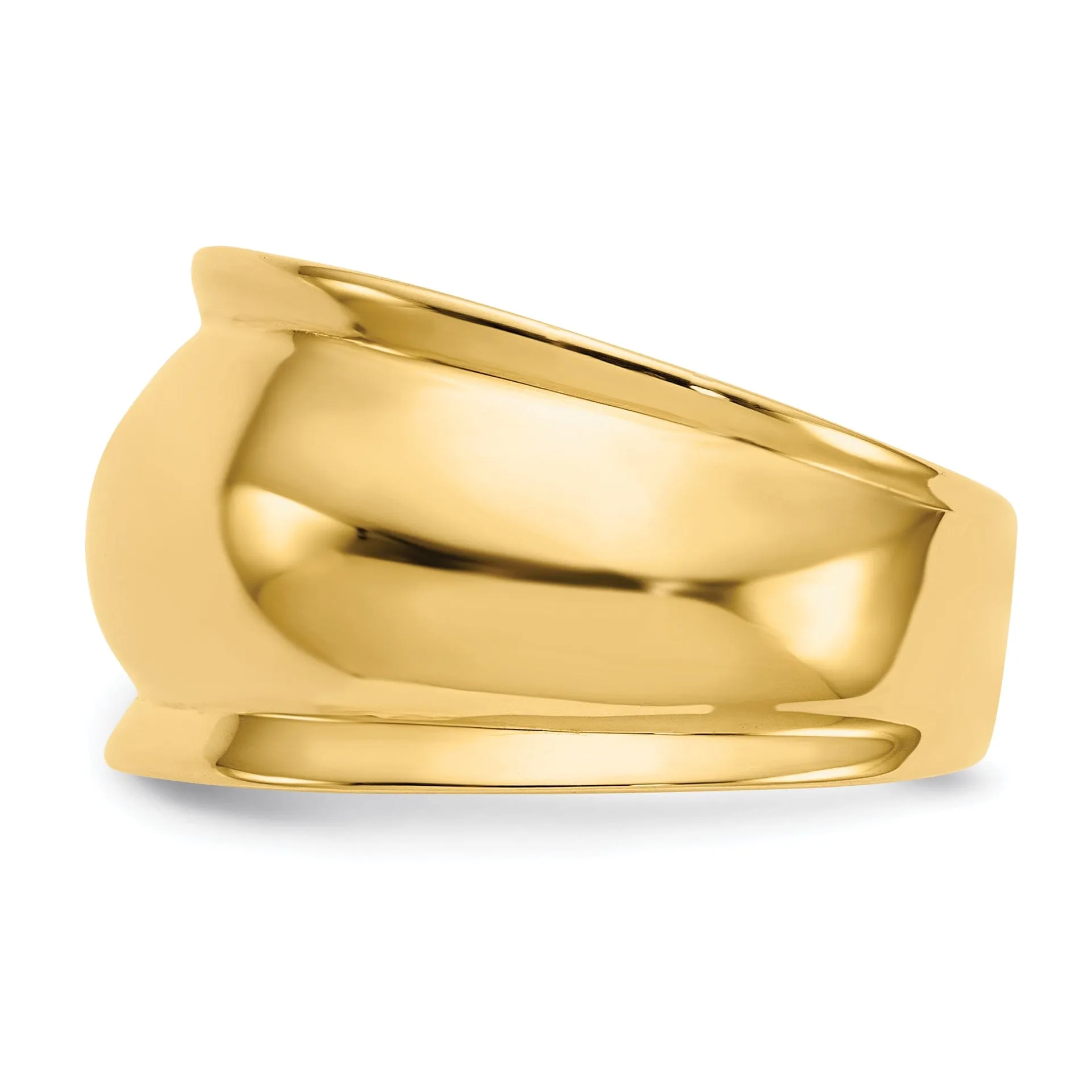 14k Yellow Gold Polished Dome Ring