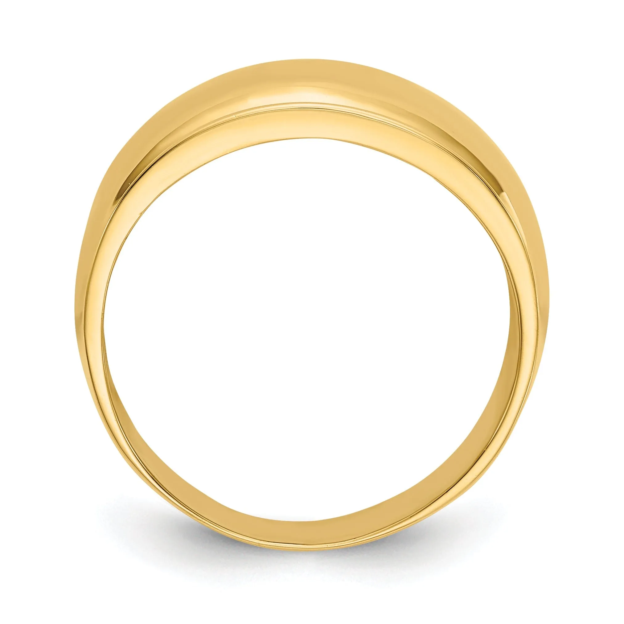 14k Yellow Gold Polished Dome Ring