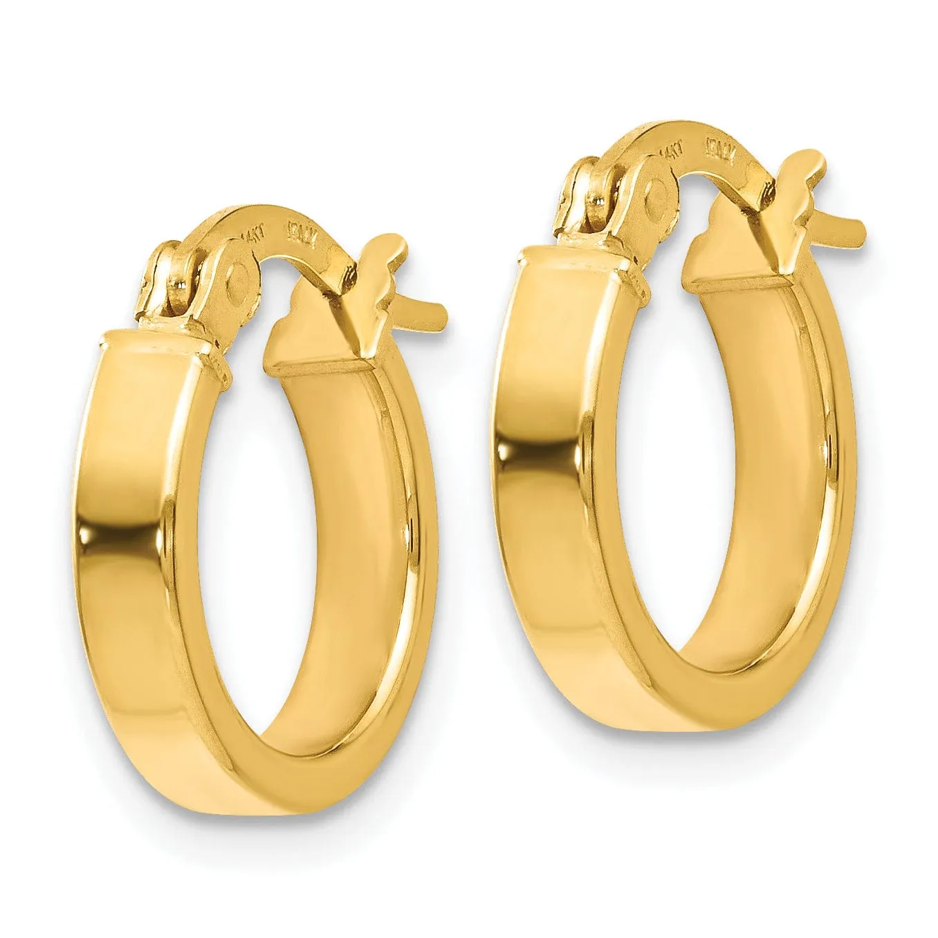 14k Yellow Gold Polished Earrings