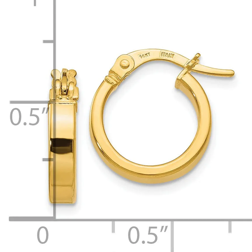 14k Yellow Gold Polished Earrings