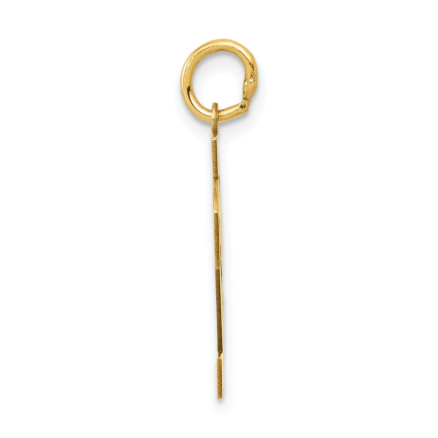 14K Yellow Gold Polished Finish Medium Size Number 82 Charm Pendant