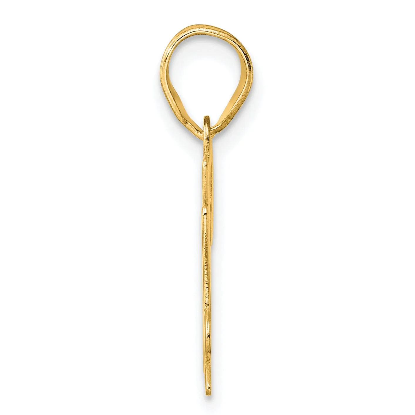 14k Yellow Gold Polished Finish Number 24 Charm Pendant