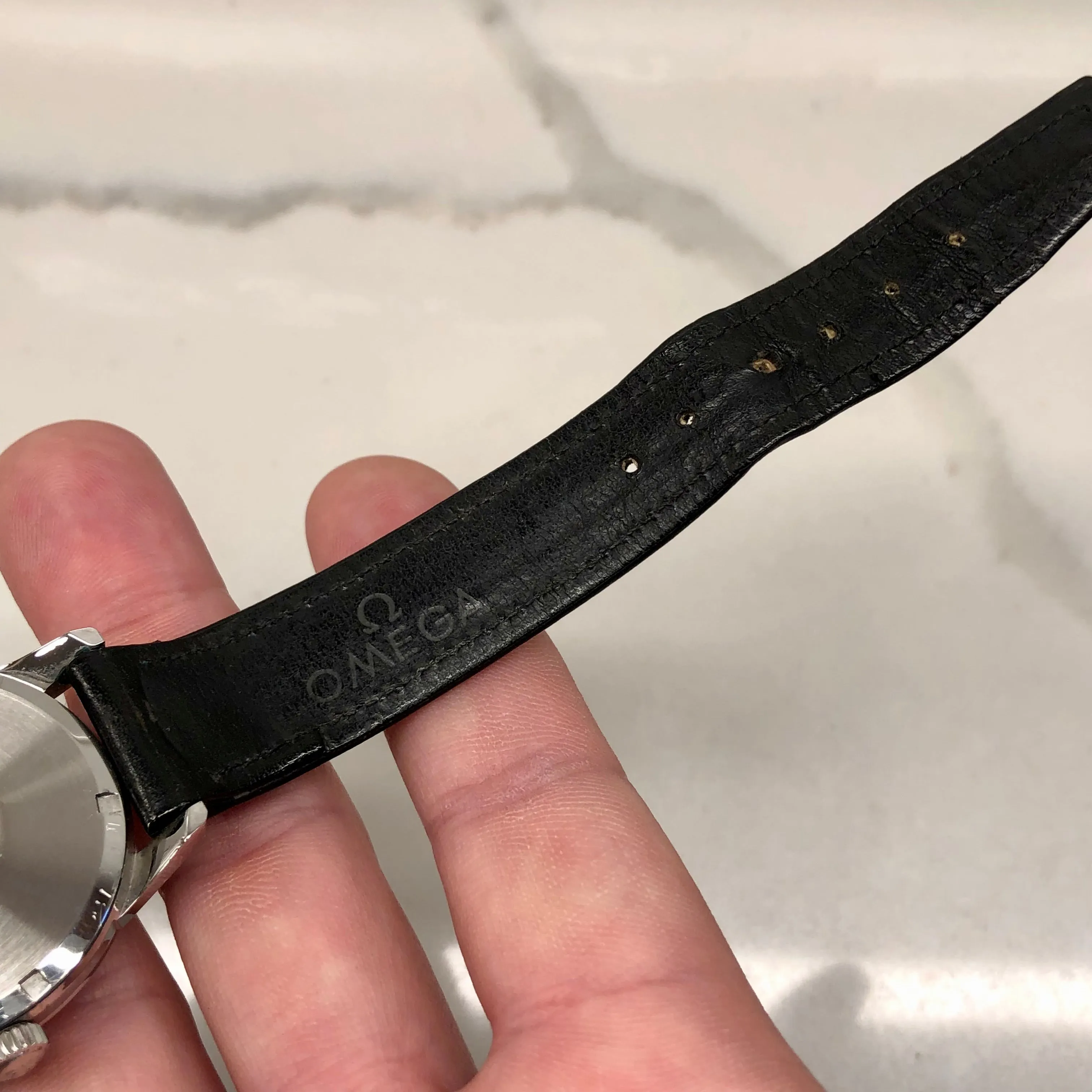 1950s Omega Seamaster Stainless Steel Dress Watch Manual 35mm Wristwatch