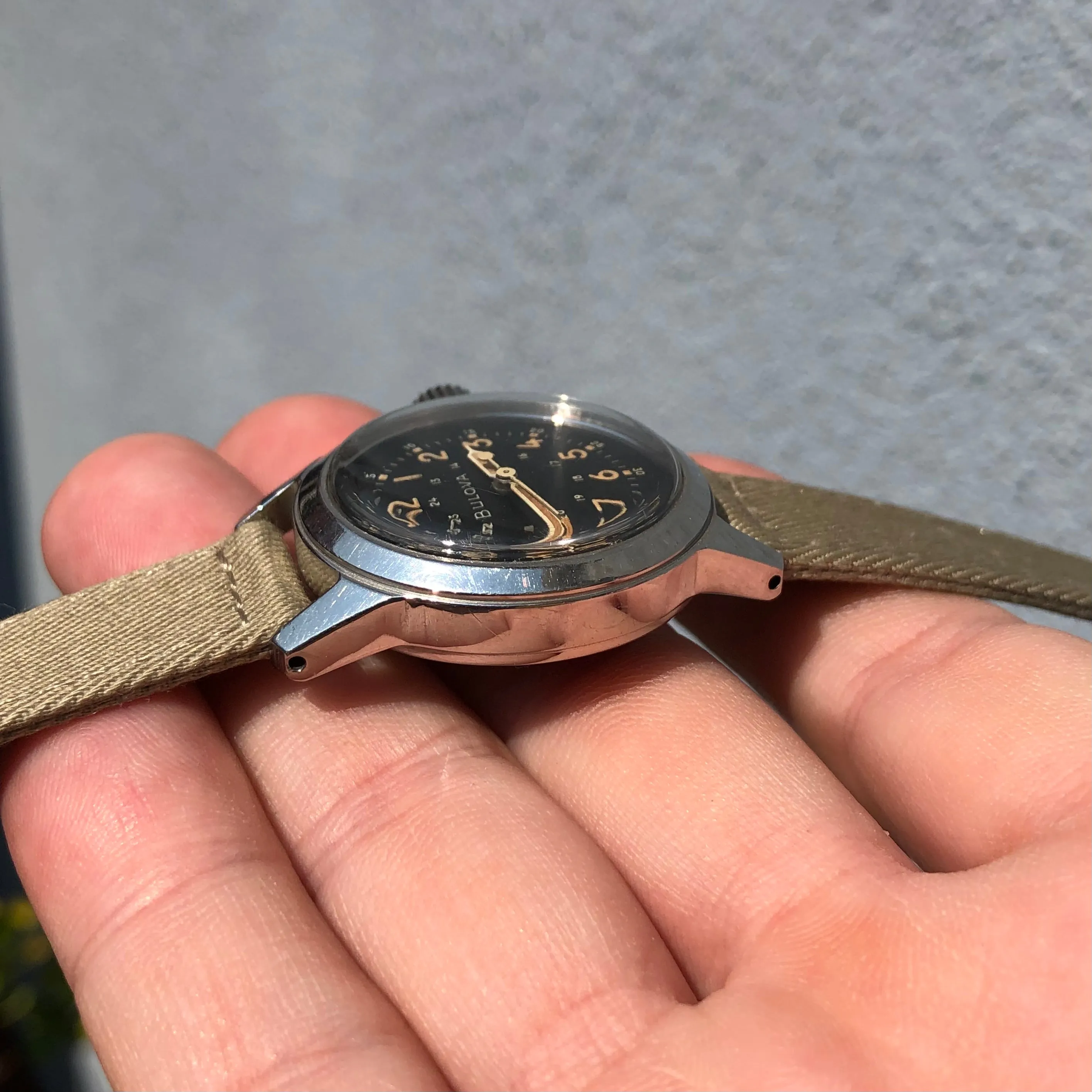 1950s Vintage Bulova A17A U.S. Military Hacking Navigational Wristwatch