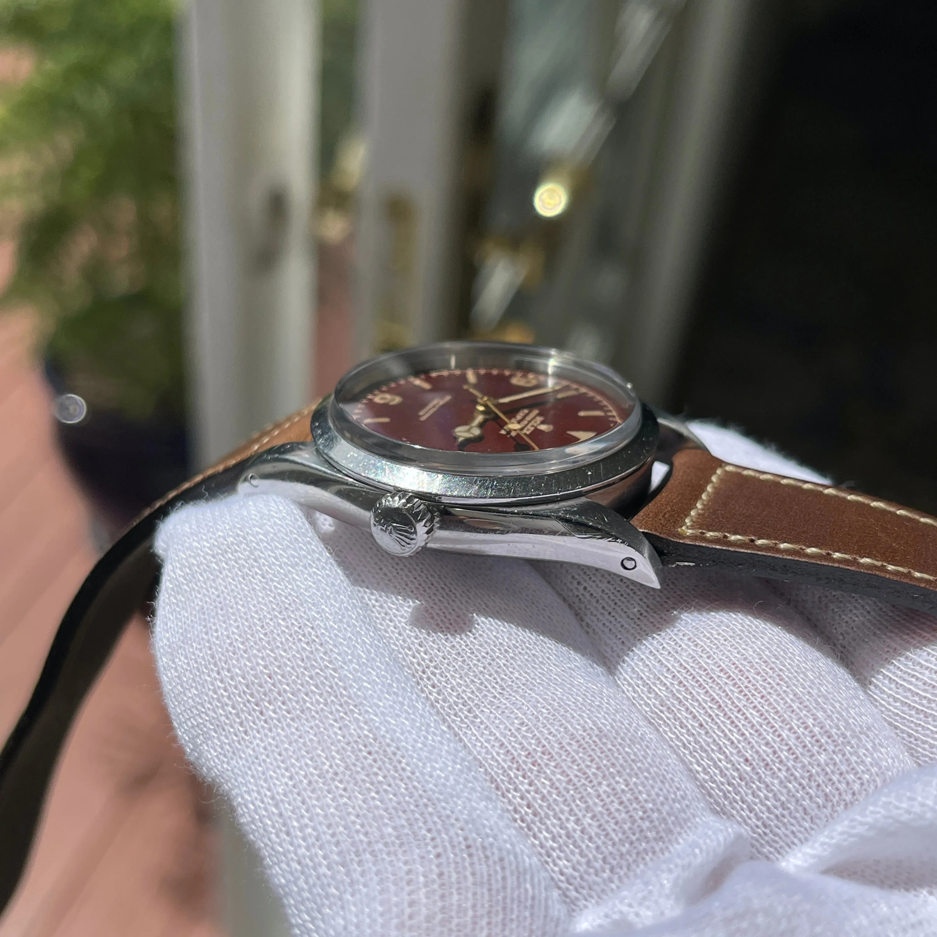 1957 Vintage Rolex Explorer 6610 Tropical Chapter Ring Gilt Swiss Only Wristwatch