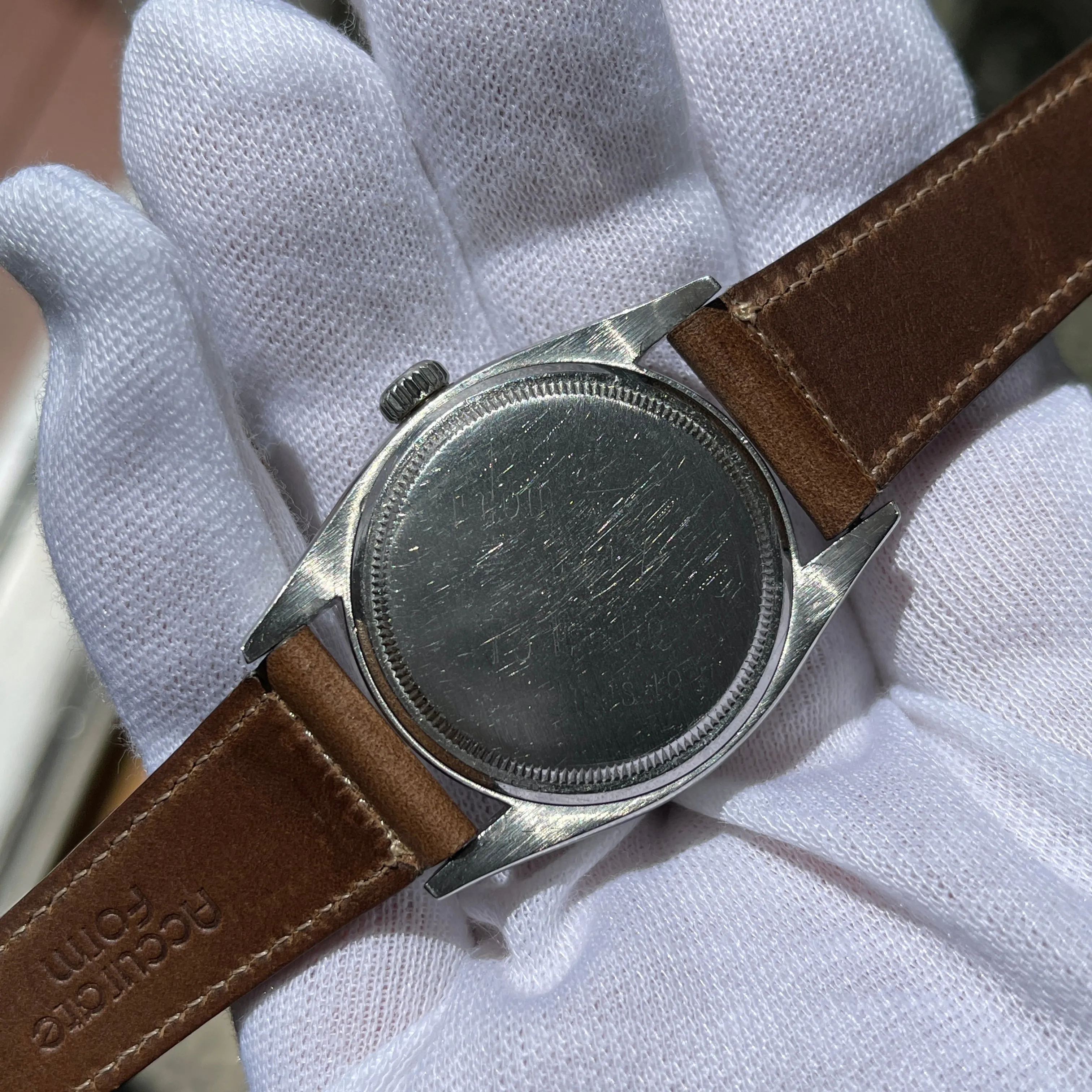 1957 Vintage Rolex Explorer 6610 Tropical Chapter Ring Gilt Swiss Only Wristwatch