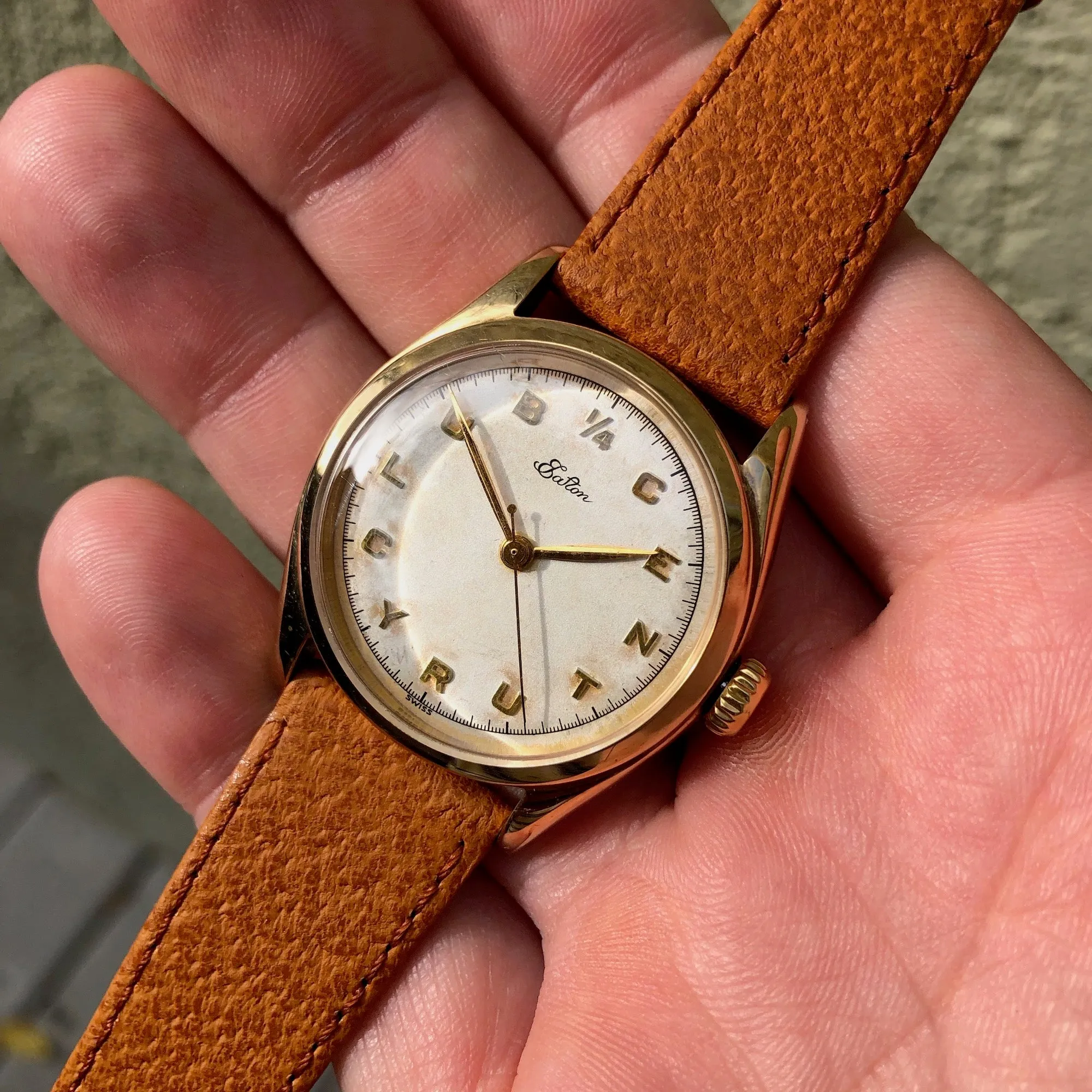 1958 Rolex 6022 Eaton Retailer Quarter Century Club Precision 14K Yellow Gold Vintage Wristwatch