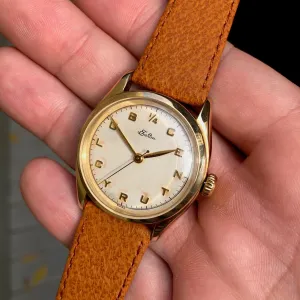 1958 Rolex 6022 Eaton Retailer Quarter Century Club Precision 14K Yellow Gold Vintage Wristwatch