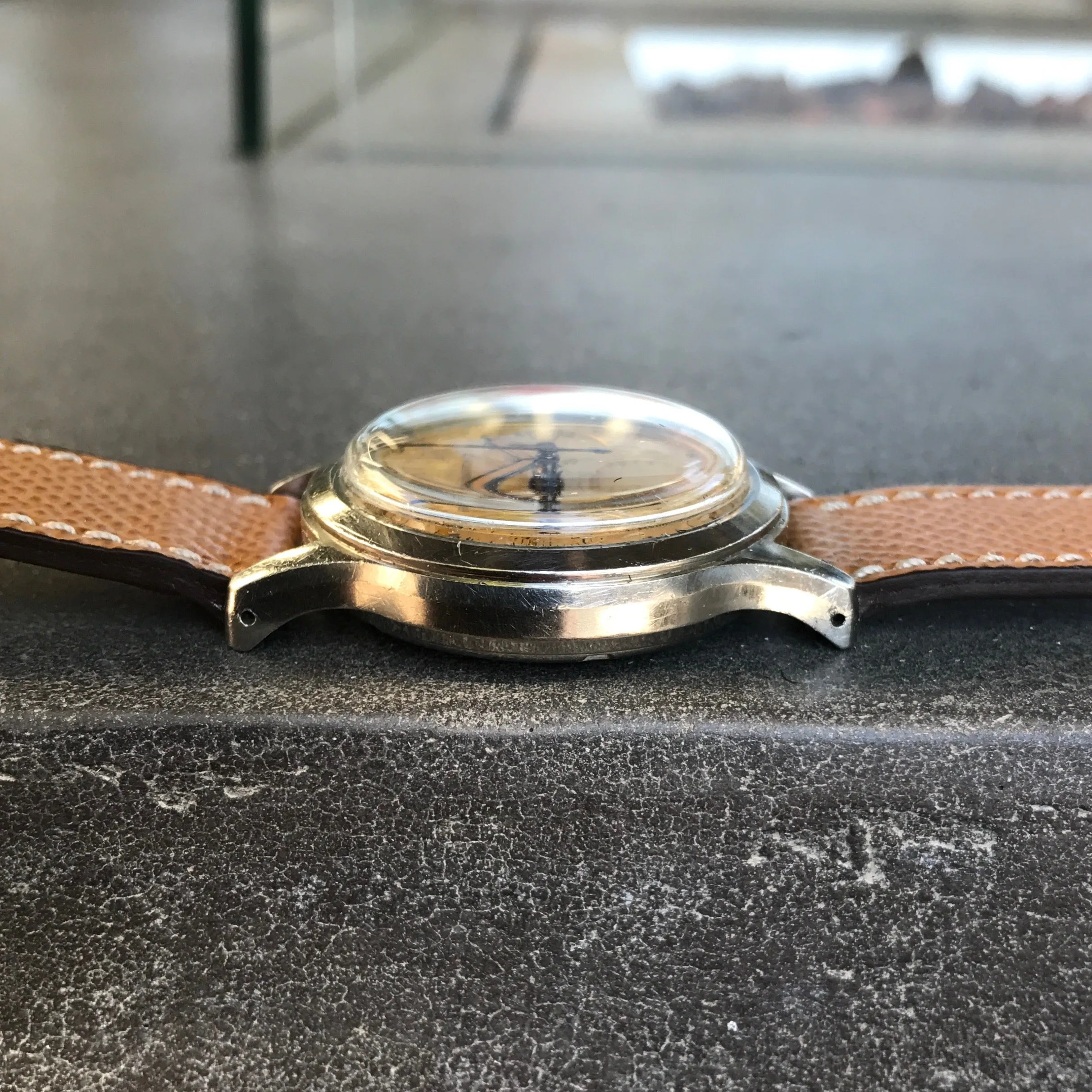 1960s Abercrombie & Fitch Co. 2444 (Heuer) Chronograph Valjoux 72 Manual Steel Wristwatch