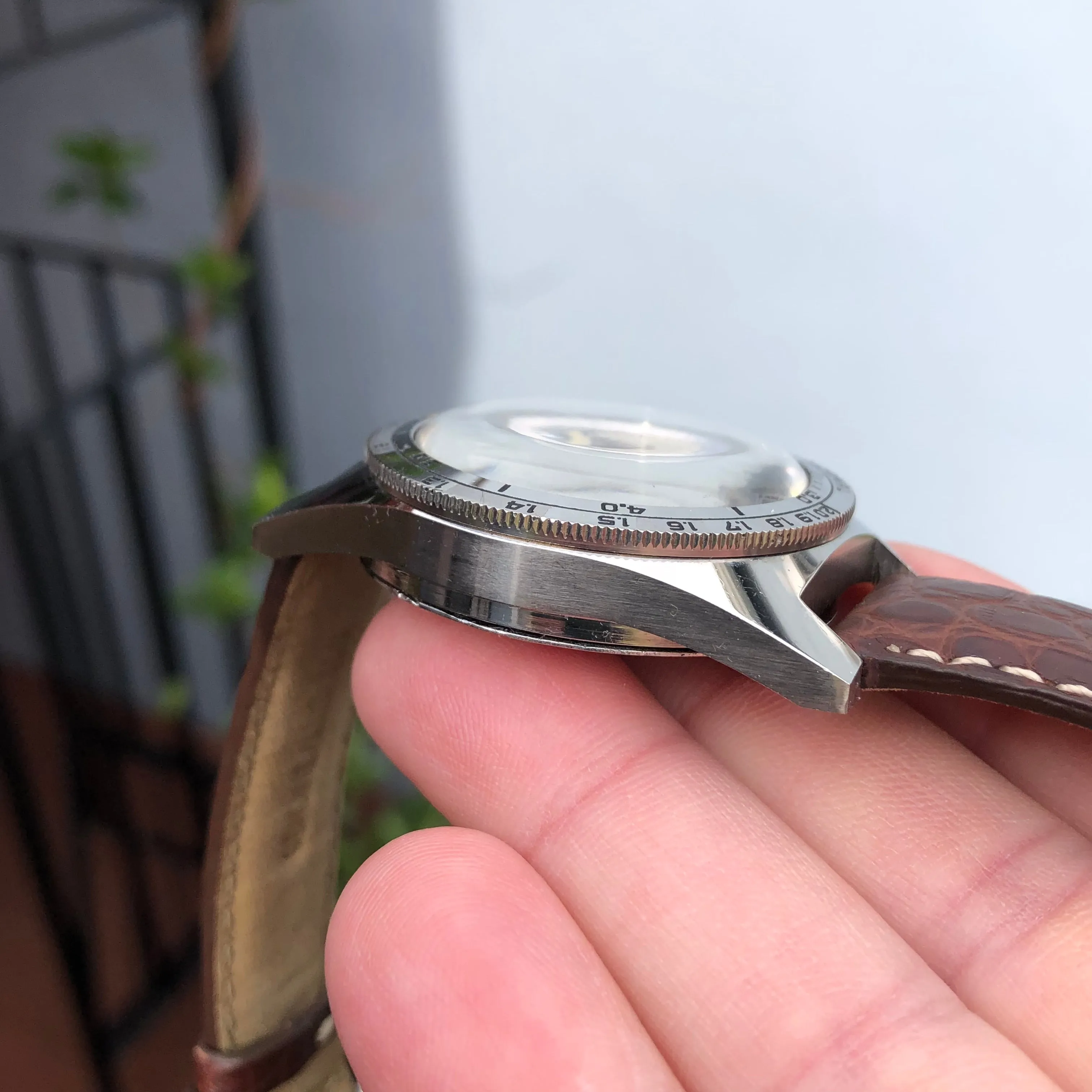 1960s Vintage Aquastar Deepstar Steel Chronograph Valjoux 92 Wristwatch