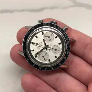 1960s Zodiac Zodiac-Chron Hermetic Steel Valjoux 72 Chronograph Wristwatch