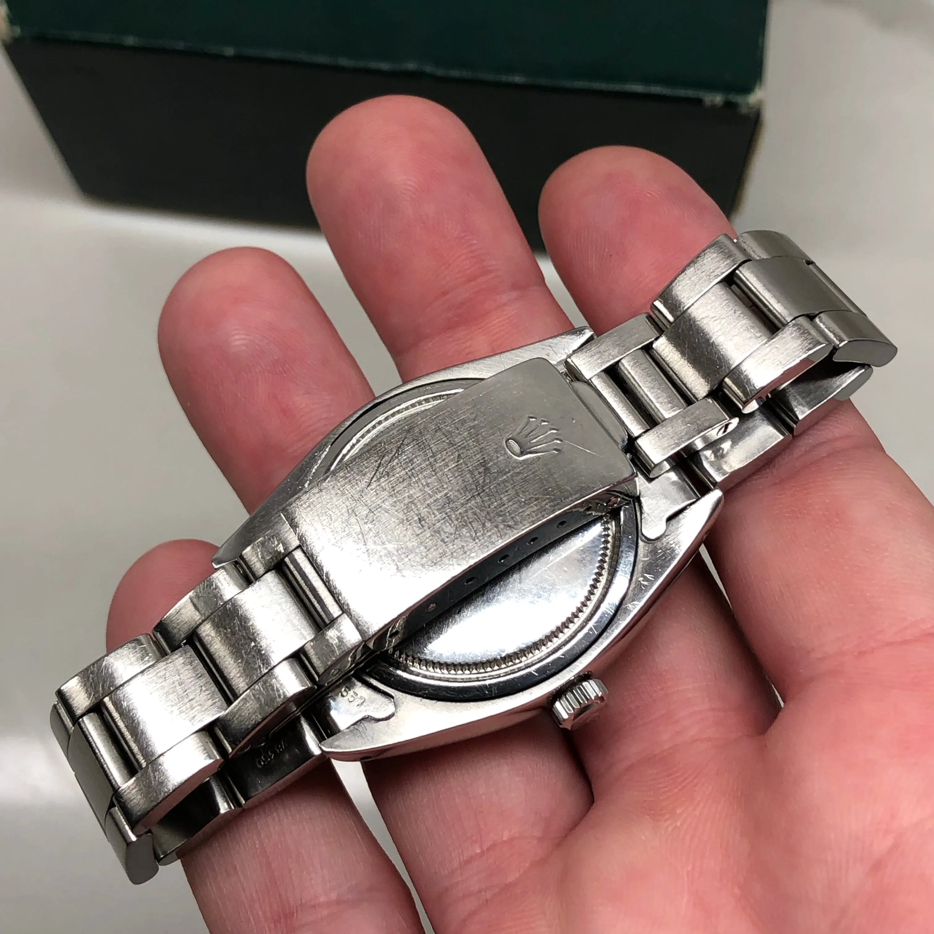 1961 Rolex Oysterdate Precision 6694 Stainless Steel Manual Wristwatch
