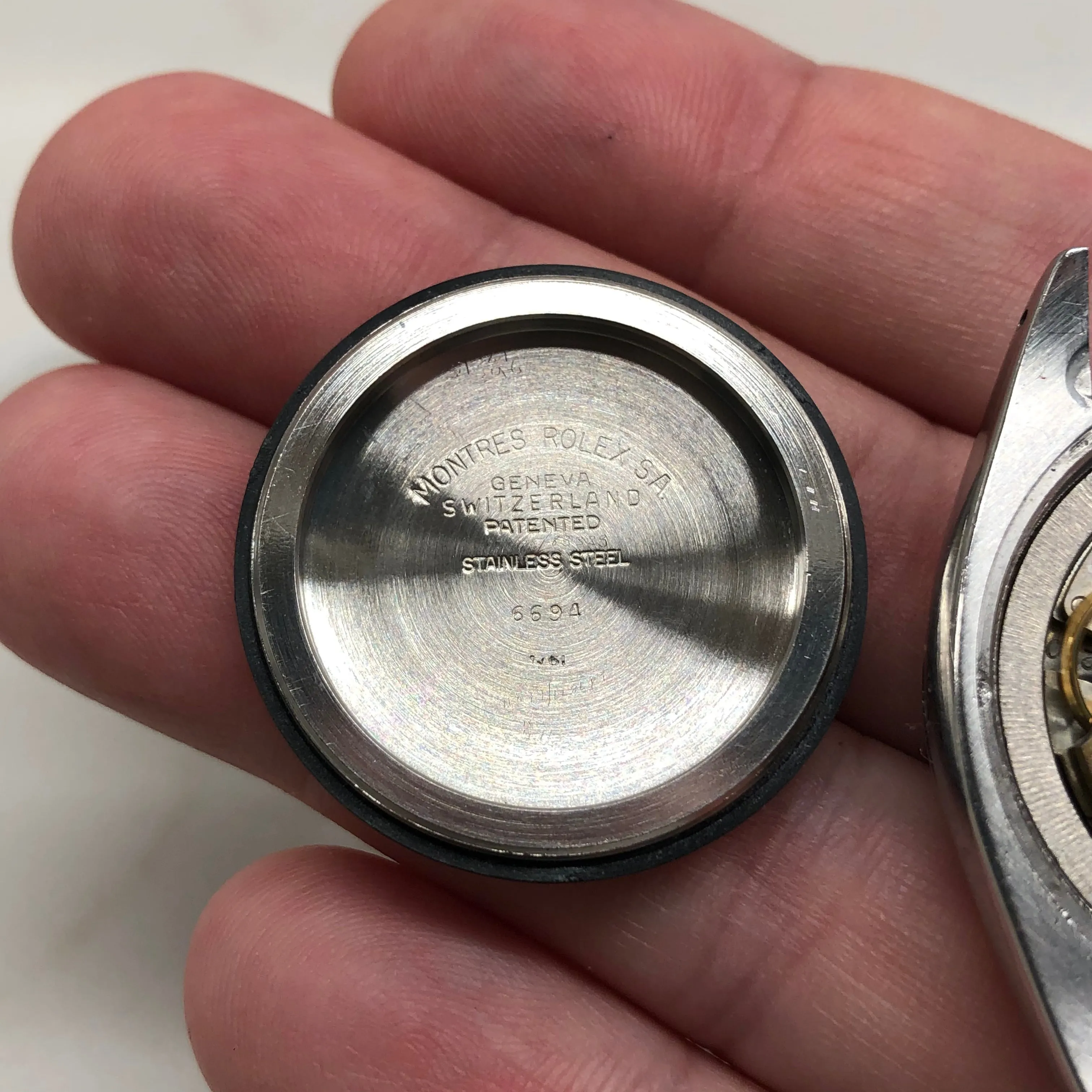 1961 Rolex Oysterdate Precision 6694 Stainless Steel Manual Wristwatch