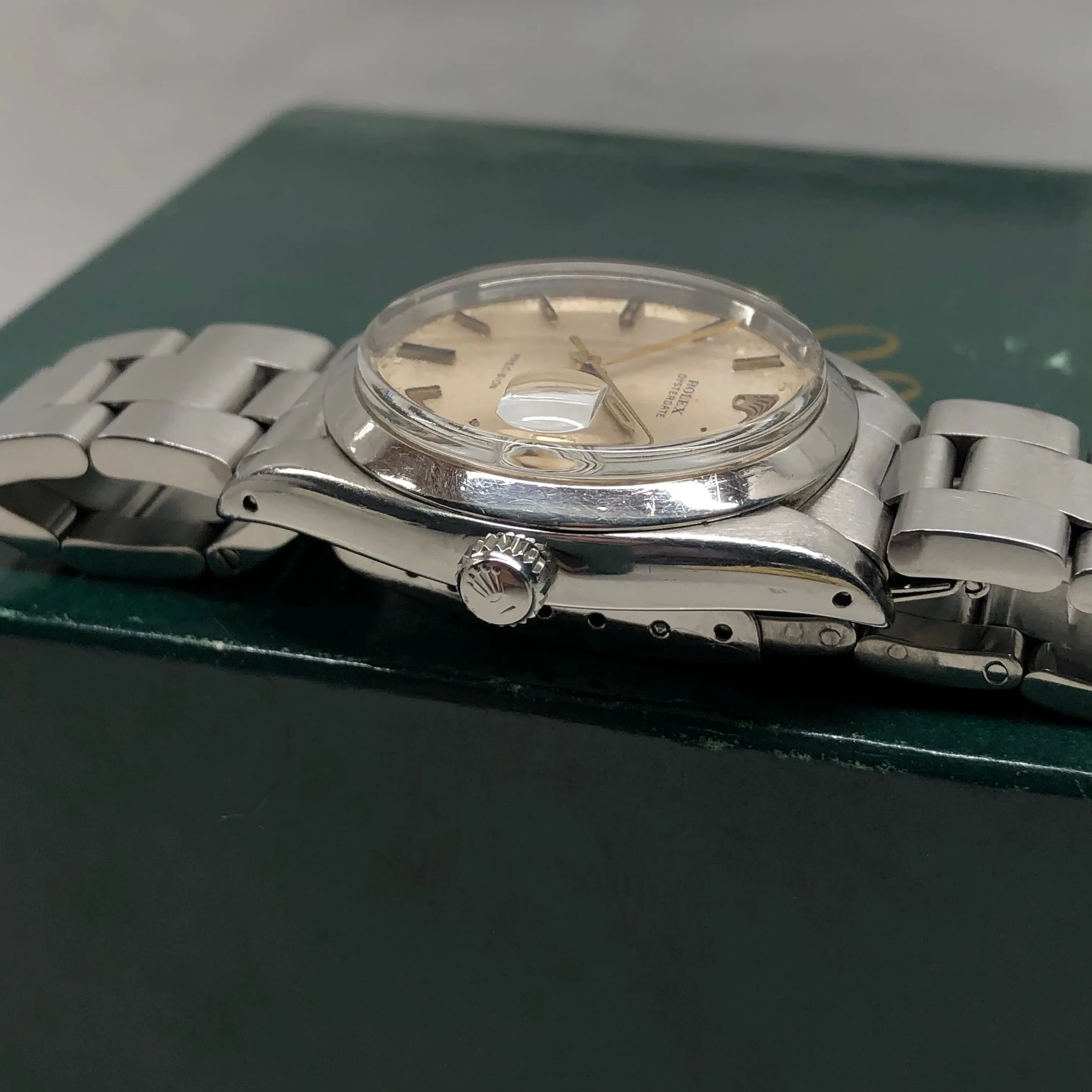 1961 Rolex Oysterdate Precision 6694 Stainless Steel Manual Wristwatch