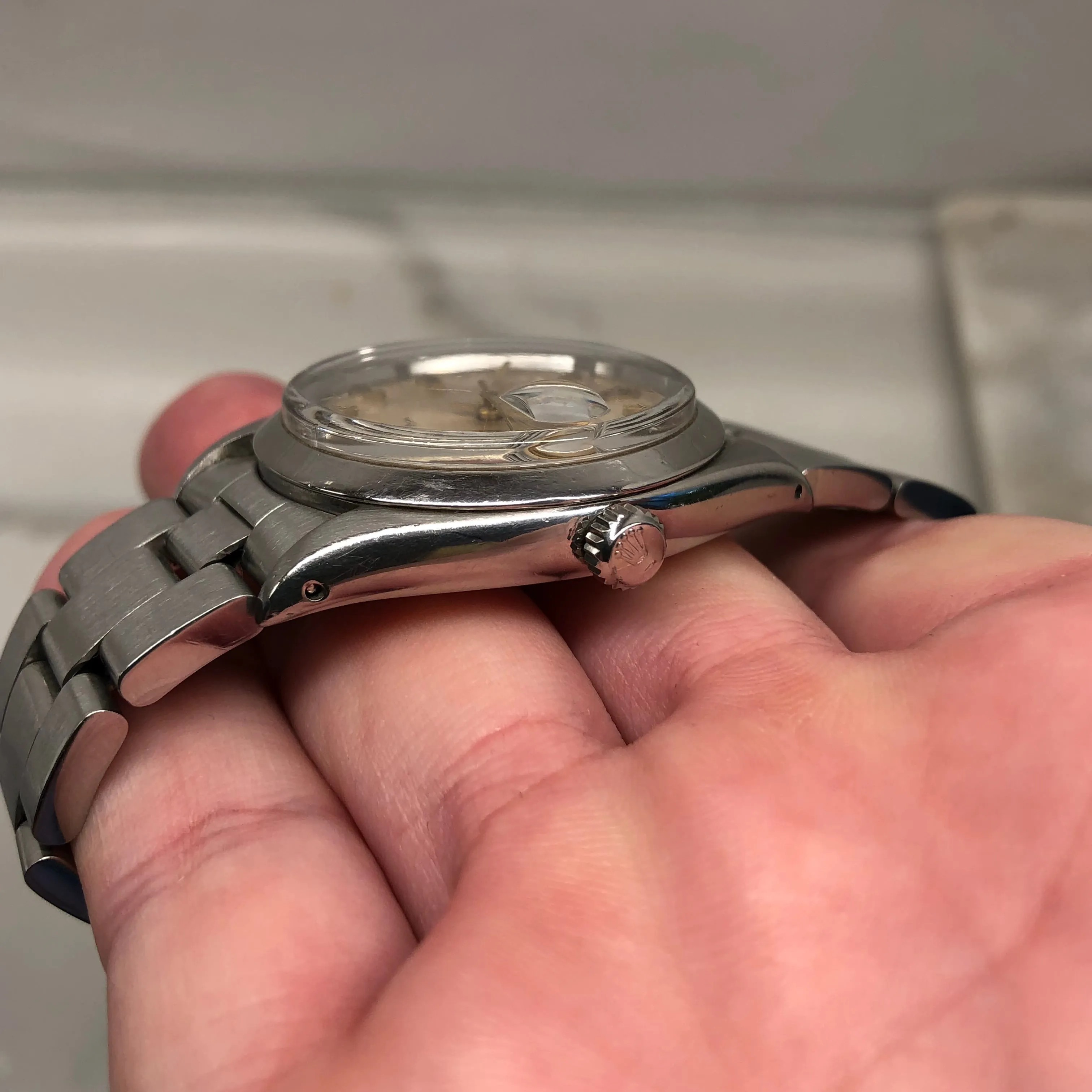 1961 Rolex Oysterdate Precision 6694 Stainless Steel Manual Wristwatch
