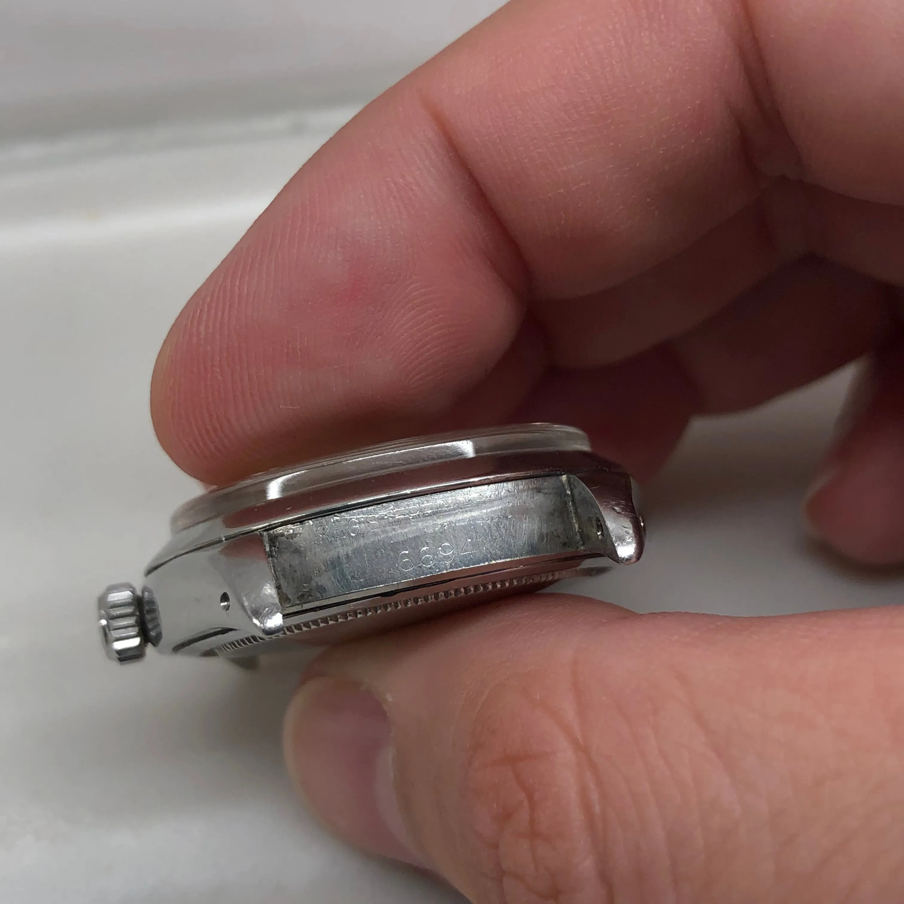 1961 Rolex Oysterdate Precision 6694 Stainless Steel Manual Wristwatch
