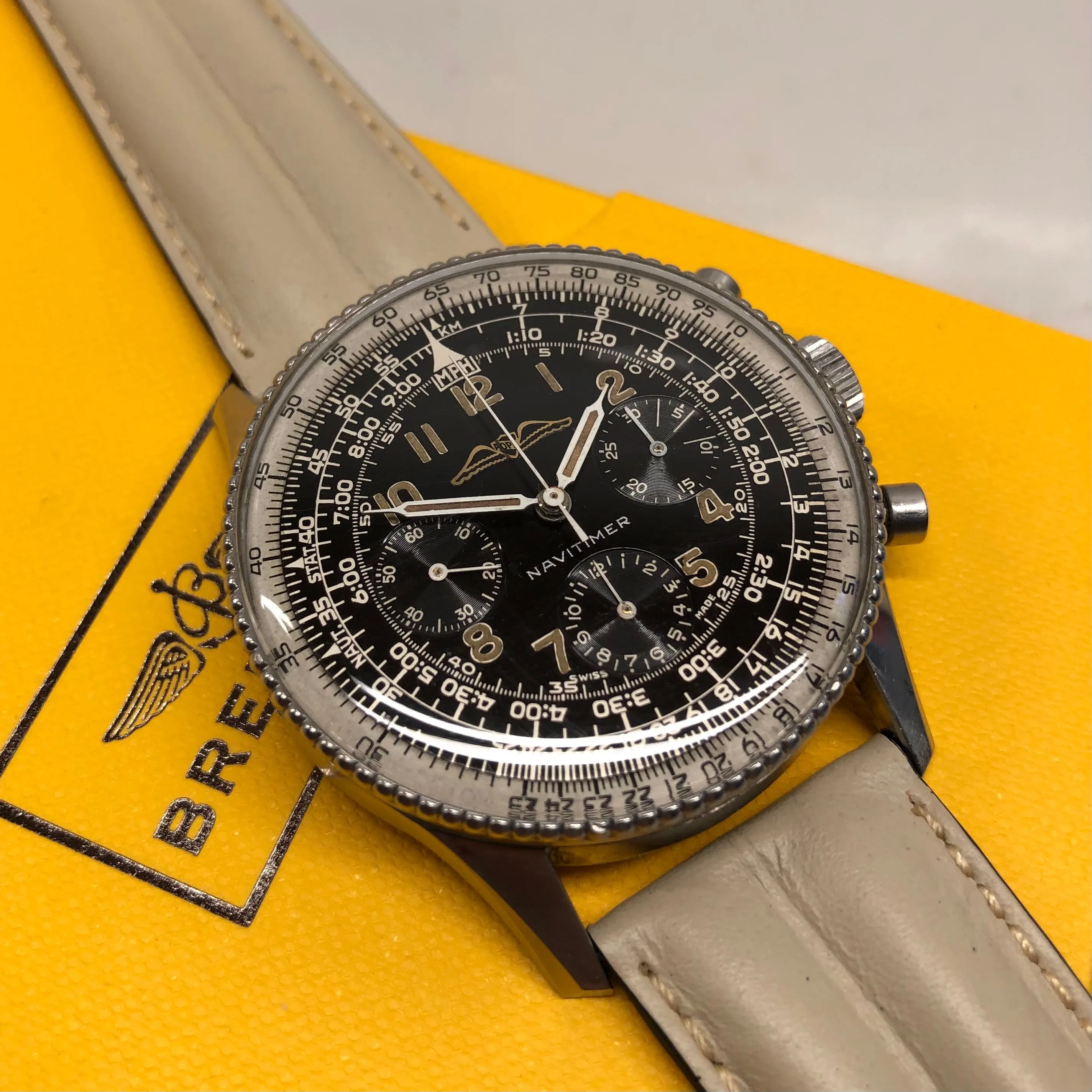 1961 Vintage Breitling Navitimer 806 Steel Venus 178 Chronograph AOPA Wristwatch