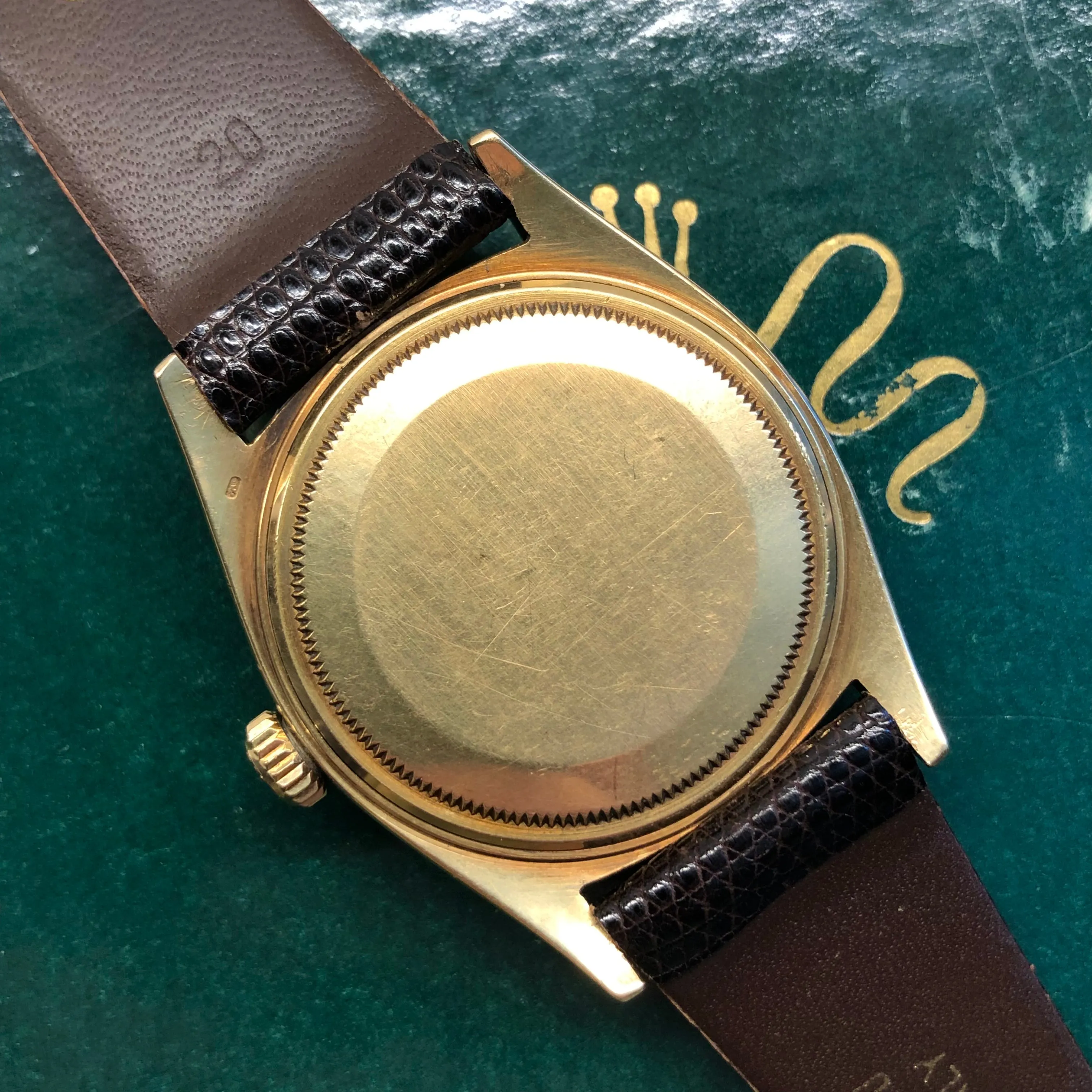 1962 Rolex Datejust 1601 18K Yellow Gold Sword Hands Automatic Wristwatch