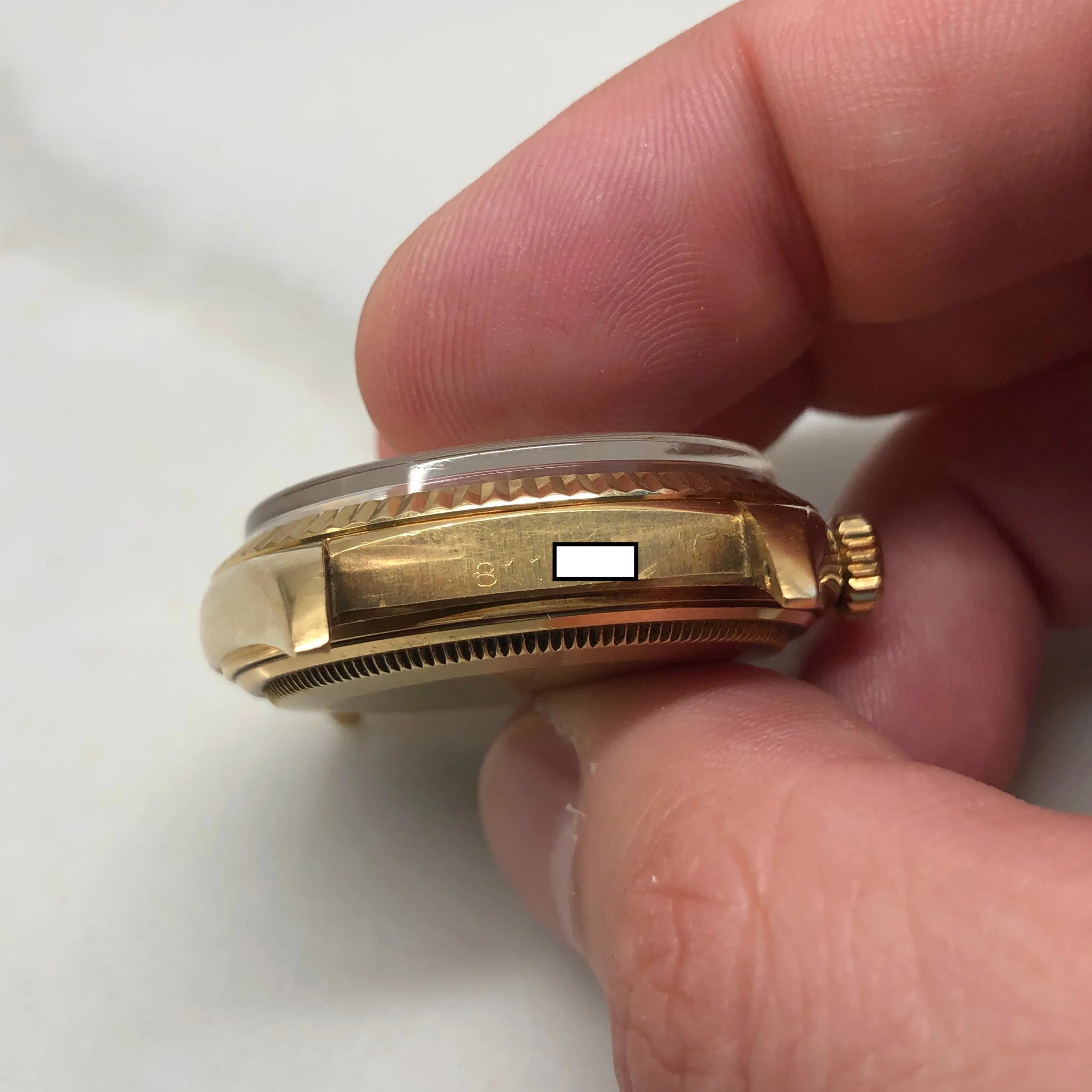 1962 Rolex Datejust 1601 18K Yellow Gold Sword Hands Automatic Wristwatch