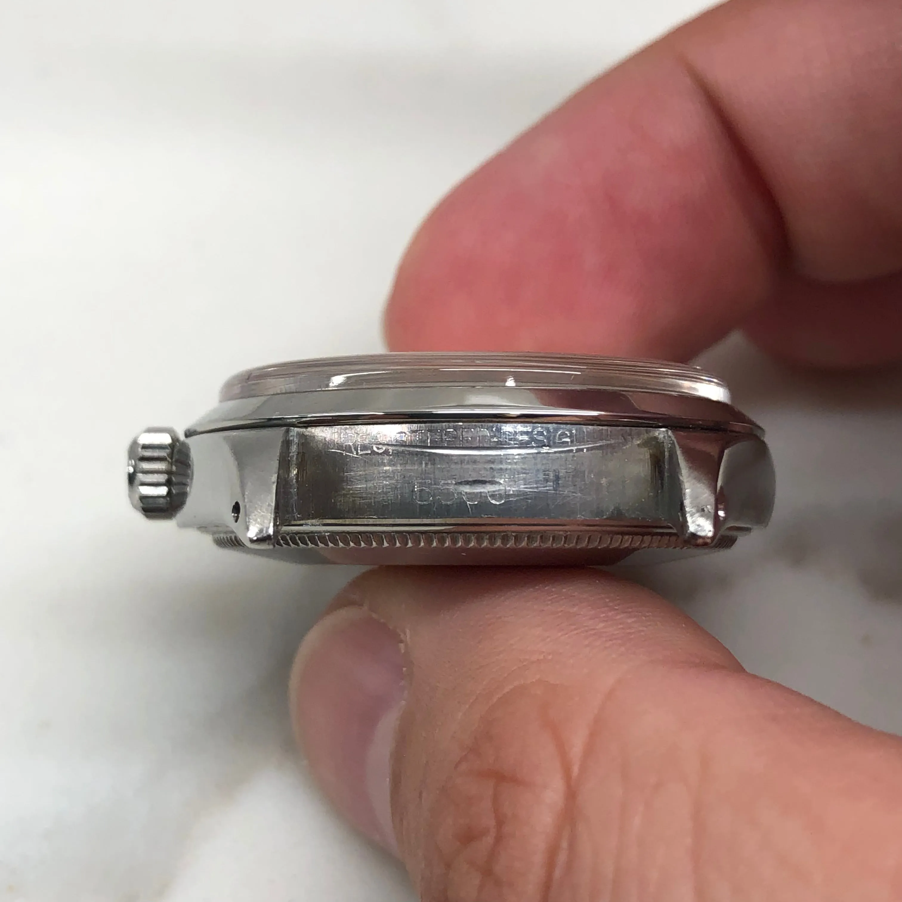 1964 Rolex Air King Precision 5500 Stainless Steel Arabic Dial Automatic Wristwatch