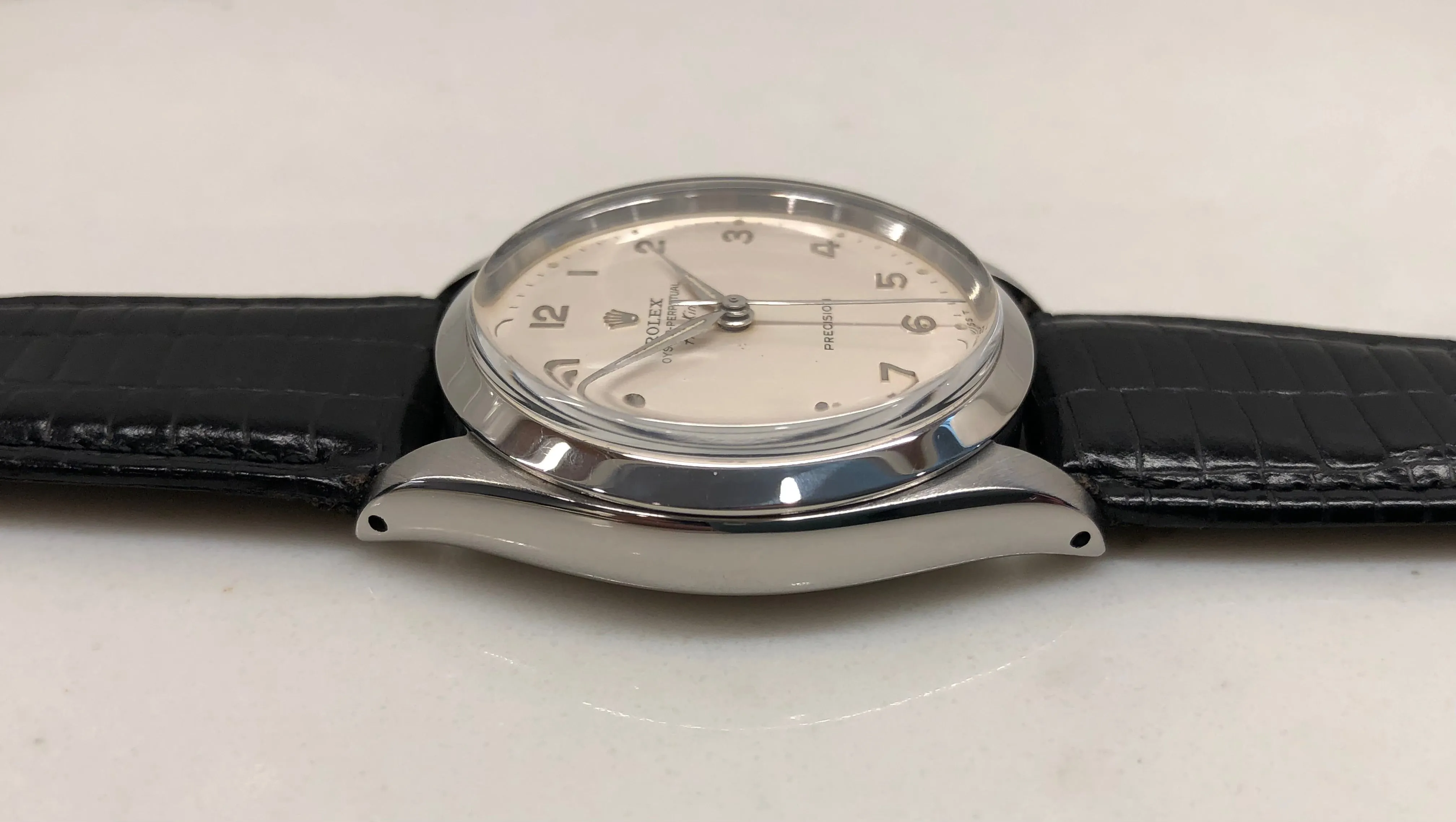 1964 Rolex Air King Precision 5500 Stainless Steel Arabic Dial Automatic Wristwatch