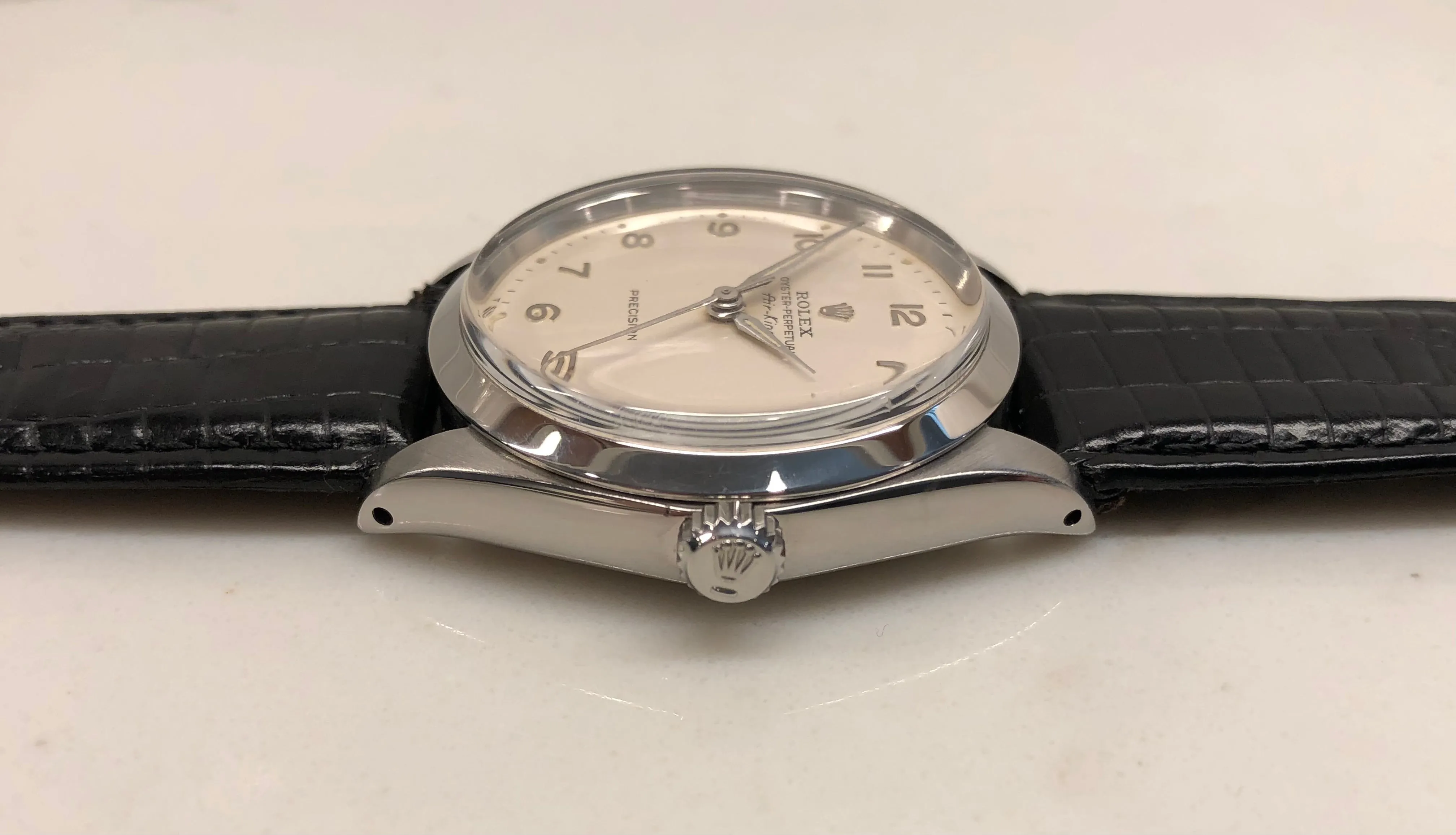 1964 Rolex Air King Precision 5500 Stainless Steel Arabic Dial Automatic Wristwatch