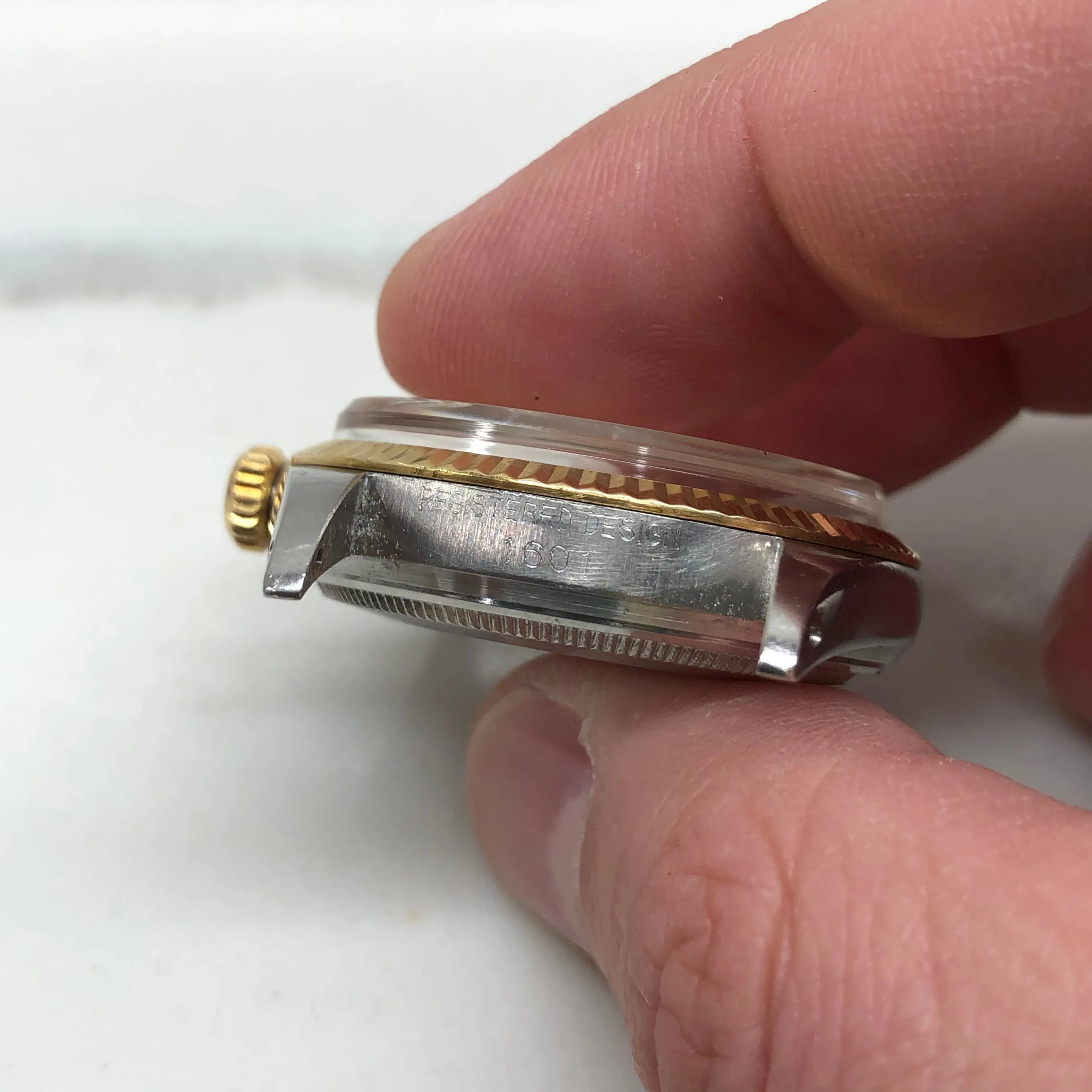 1964 Rolex Datejust 1601 Silver Two Tone Big Logo Jubilee Sword Hands Automatic Wristwatch