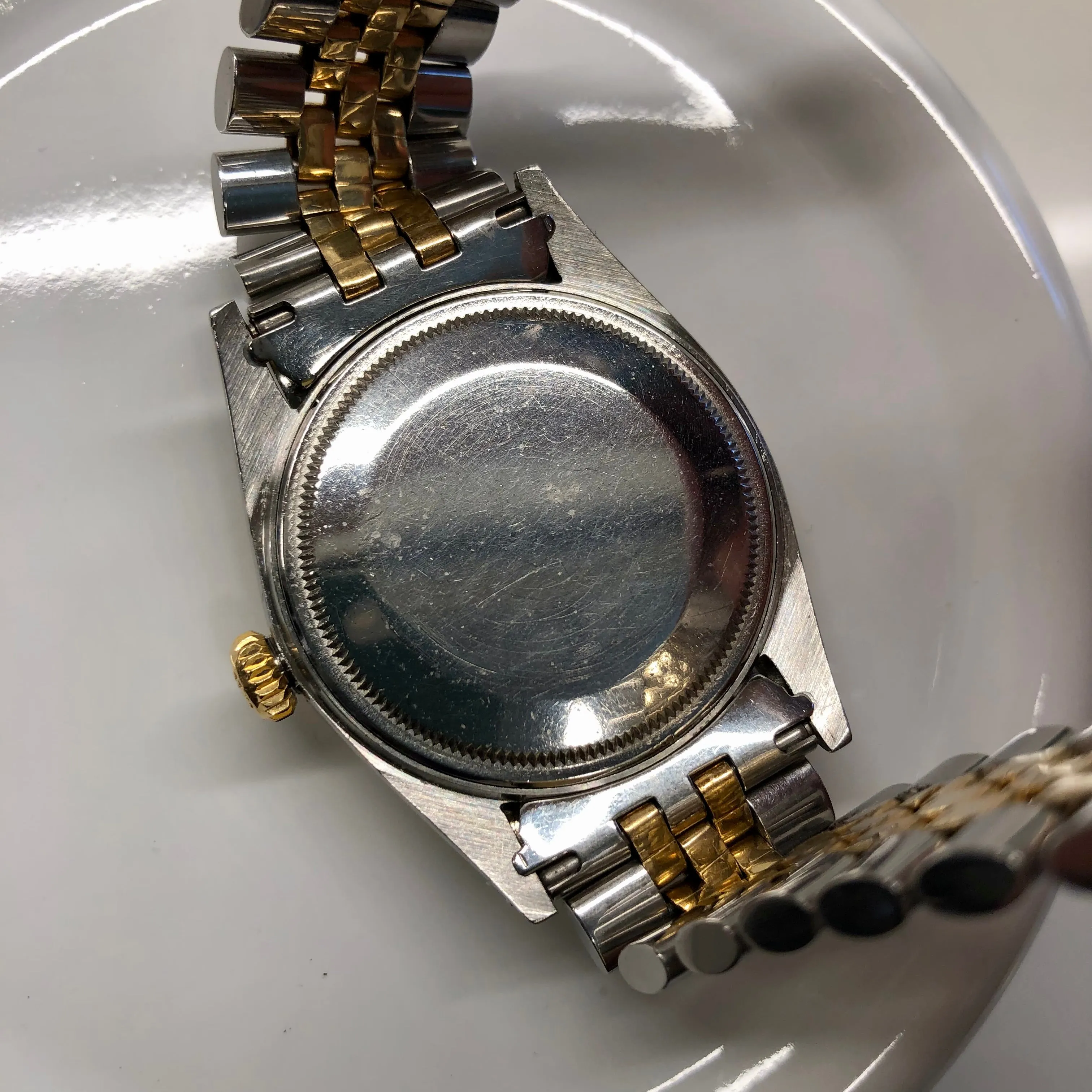 1964 Rolex Datejust 1601 Silver Two Tone Big Logo Jubilee Sword Hands Automatic Wristwatch