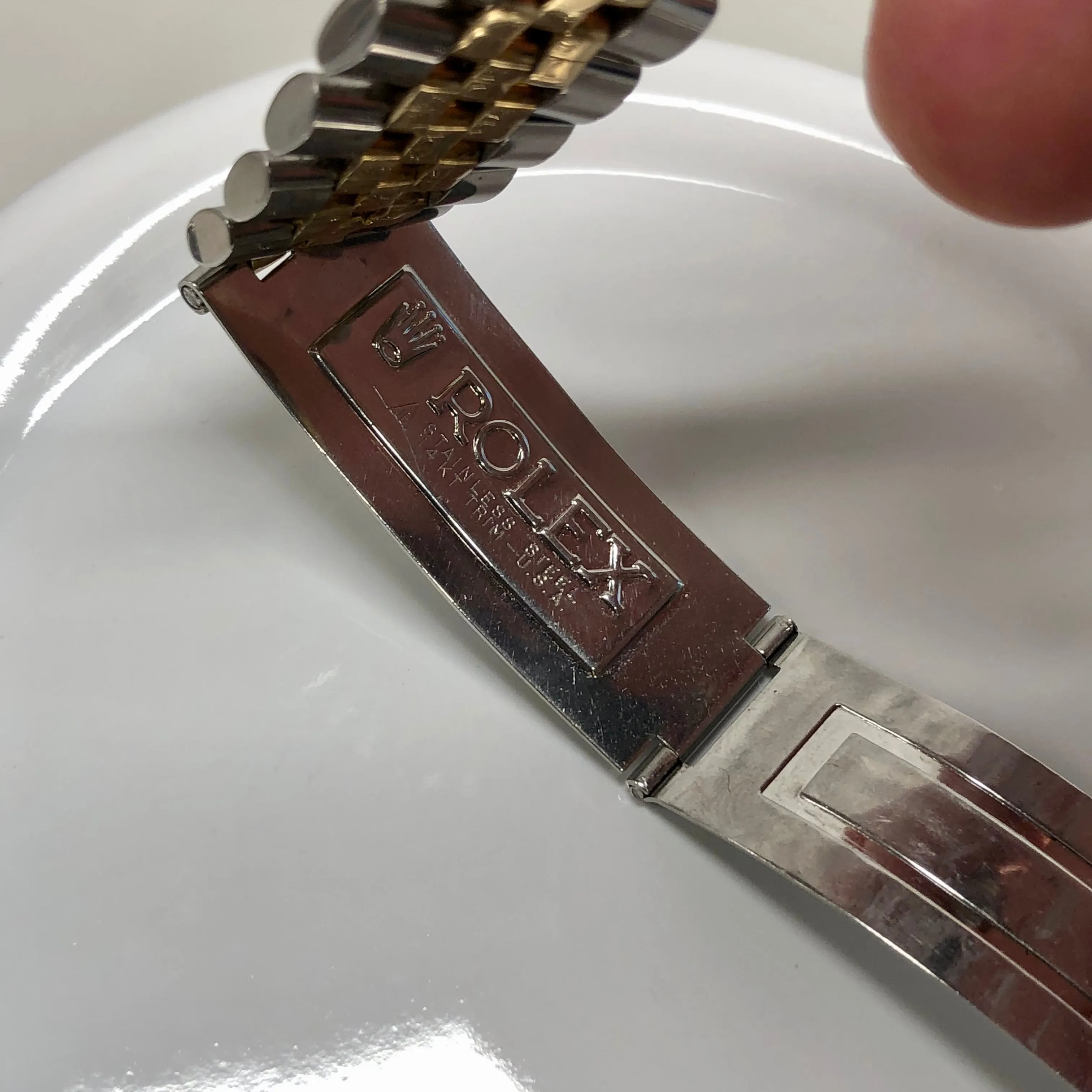 1964 Rolex Datejust 1601 Silver Two Tone Big Logo Jubilee Sword Hands Automatic Wristwatch