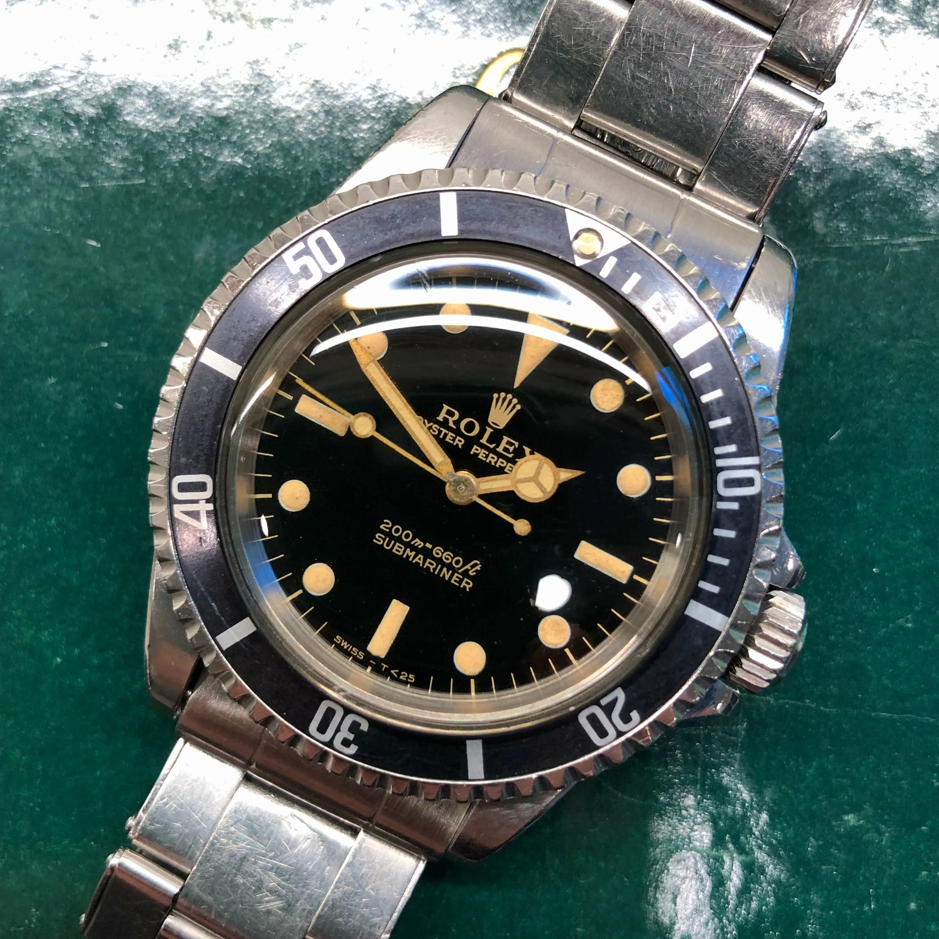 1965 Rolex Submariner 5513 Gilt Dial Meters First Long 5 Insert Stainless Steel Automatic Wristwatch