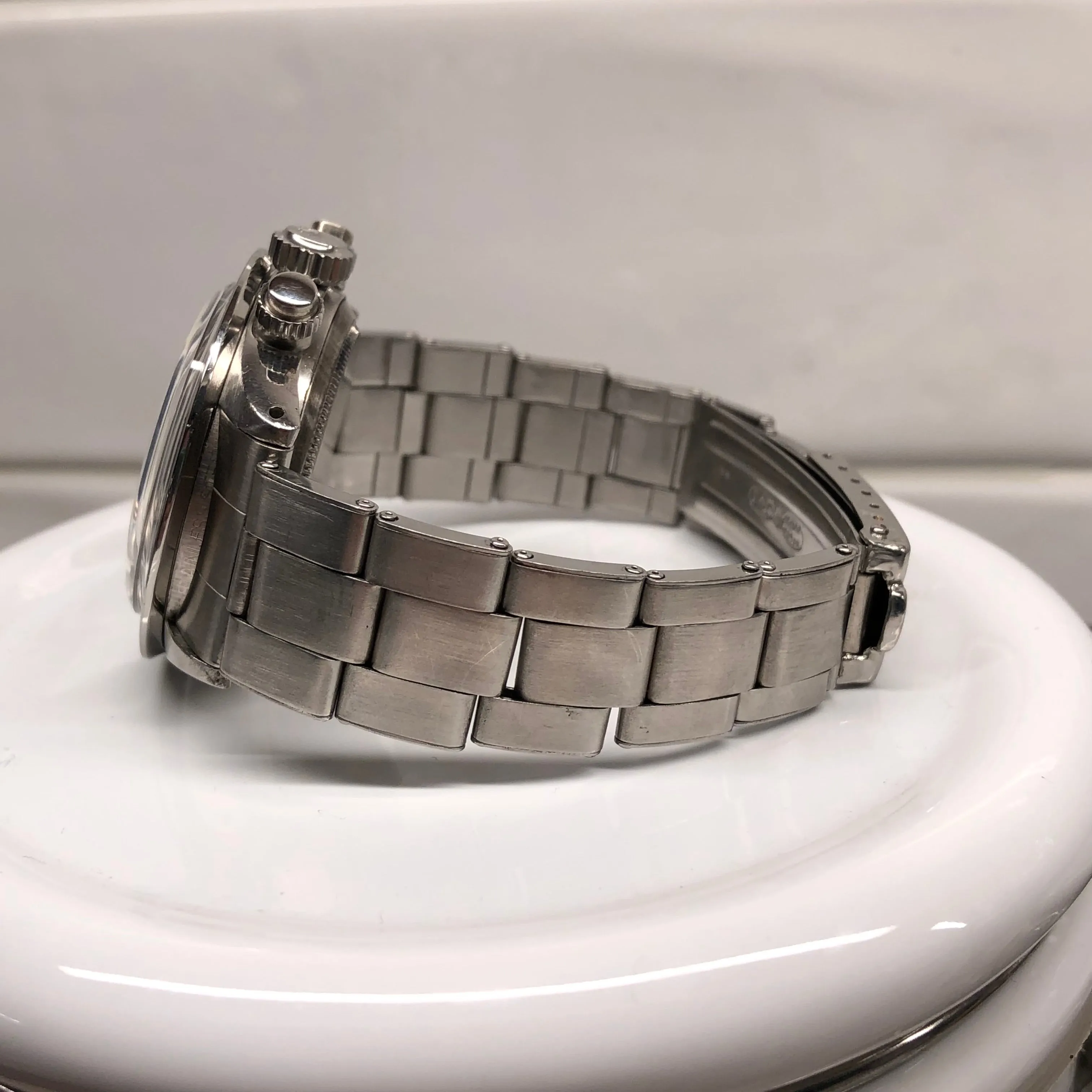 1966 Rolex Daytona 6240 Cosmograph Silver Steel Oyster Chronograph Wristwatch