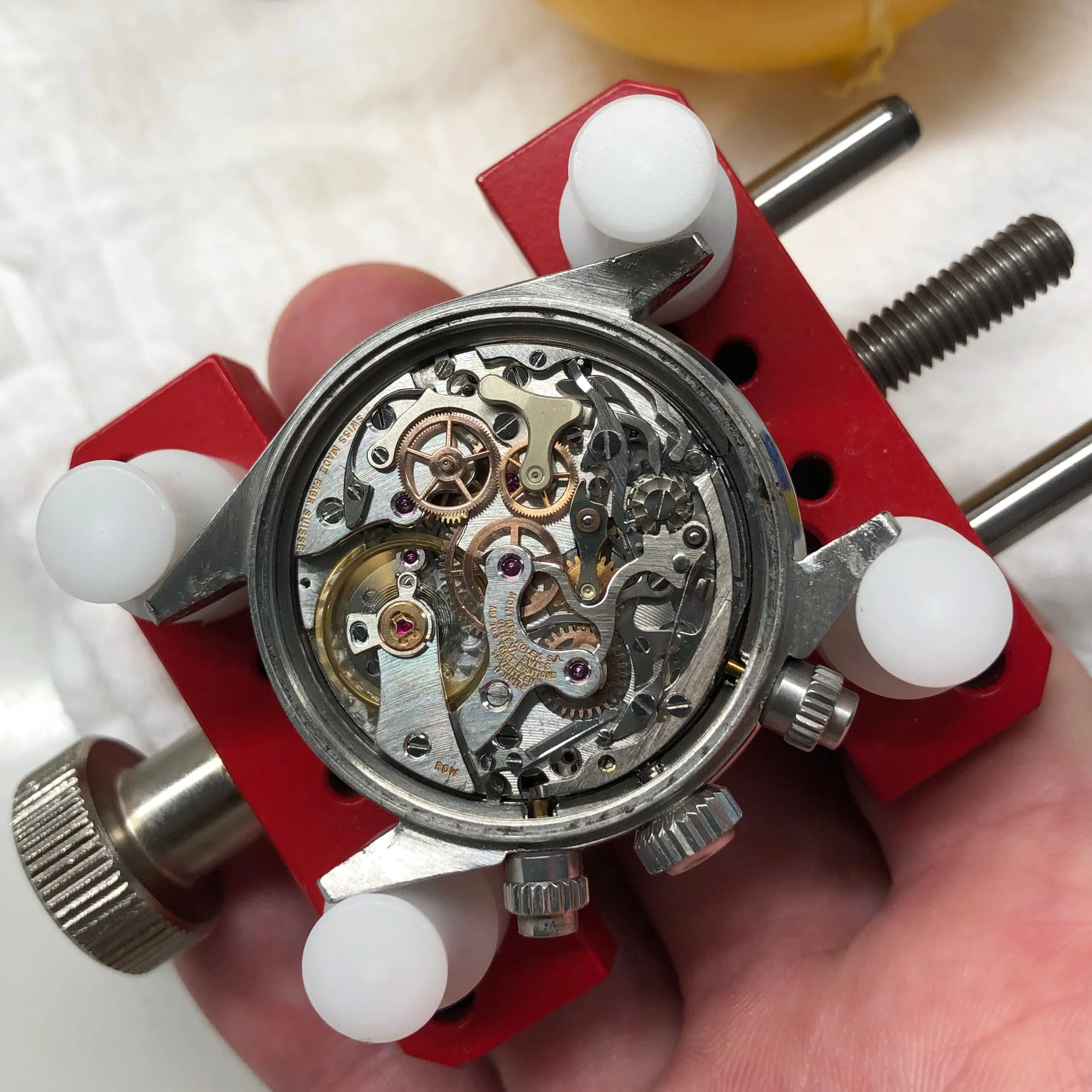 1966 Rolex Daytona 6240 Cosmograph Silver Steel Oyster Chronograph Wristwatch