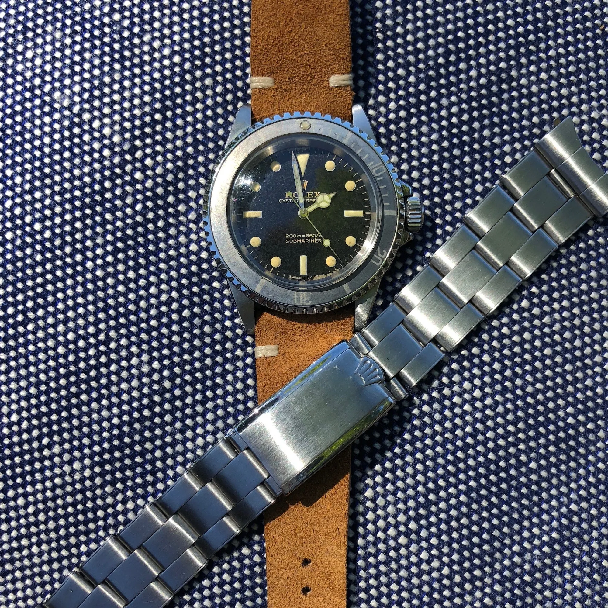 1966 Rolex Submariner 5513 Gilt Meters First Bart Simpson Wristwatch