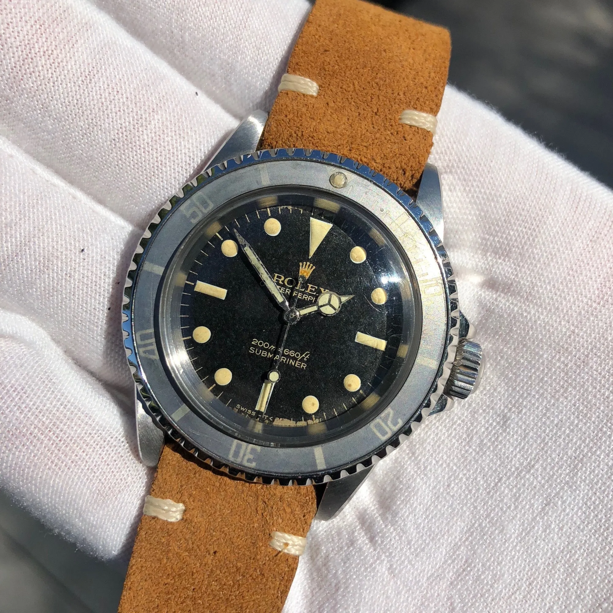 1966 Rolex Submariner 5513 Gilt Meters First Bart Simpson Wristwatch