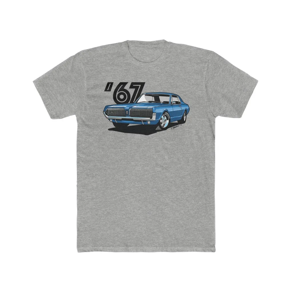 1967 Mercury Cougar Blue Men's Cotton Crew Tee