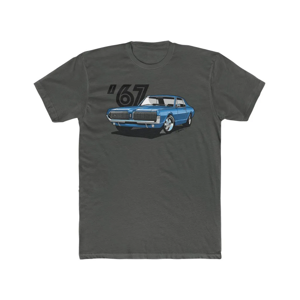 1967 Mercury Cougar Blue Men's Cotton Crew Tee