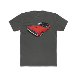 1967 Mercury Cougar Feral Cat Red Men's Cotton Crew Tee
